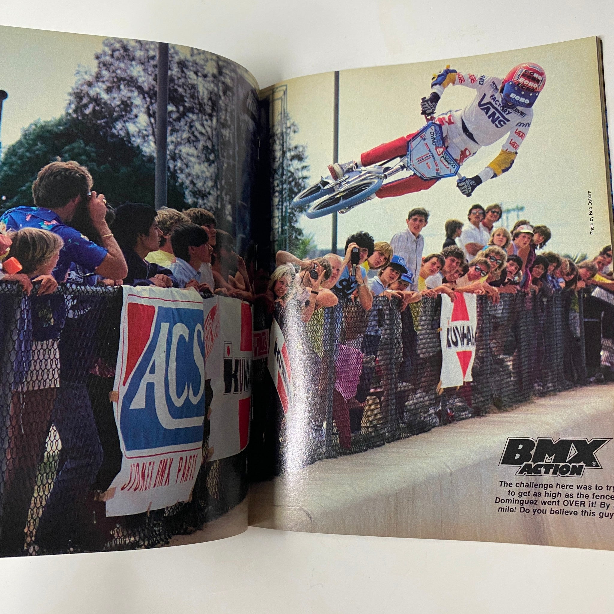 BMX Action Magazine October 1983 Rich Sigur Cover featuring Rich Sigur mid-air during a bowl run, showcasing the thrilling BMX culture of the early '80s.