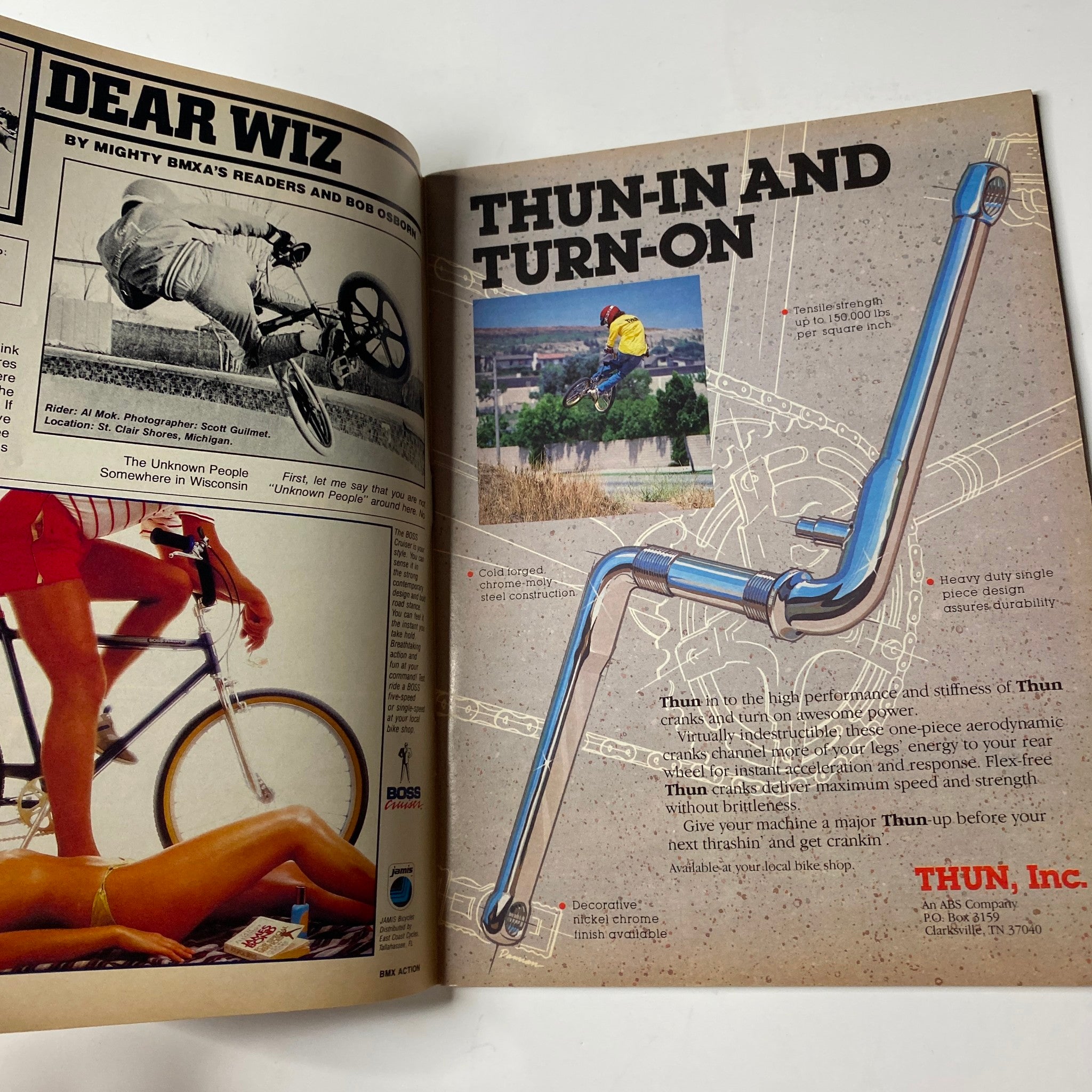 BMX Action Magazine September 1983 featuring the 'Dear Wiz' section with advice and BMX tips, indicative of the community engagement in early BMX culture.