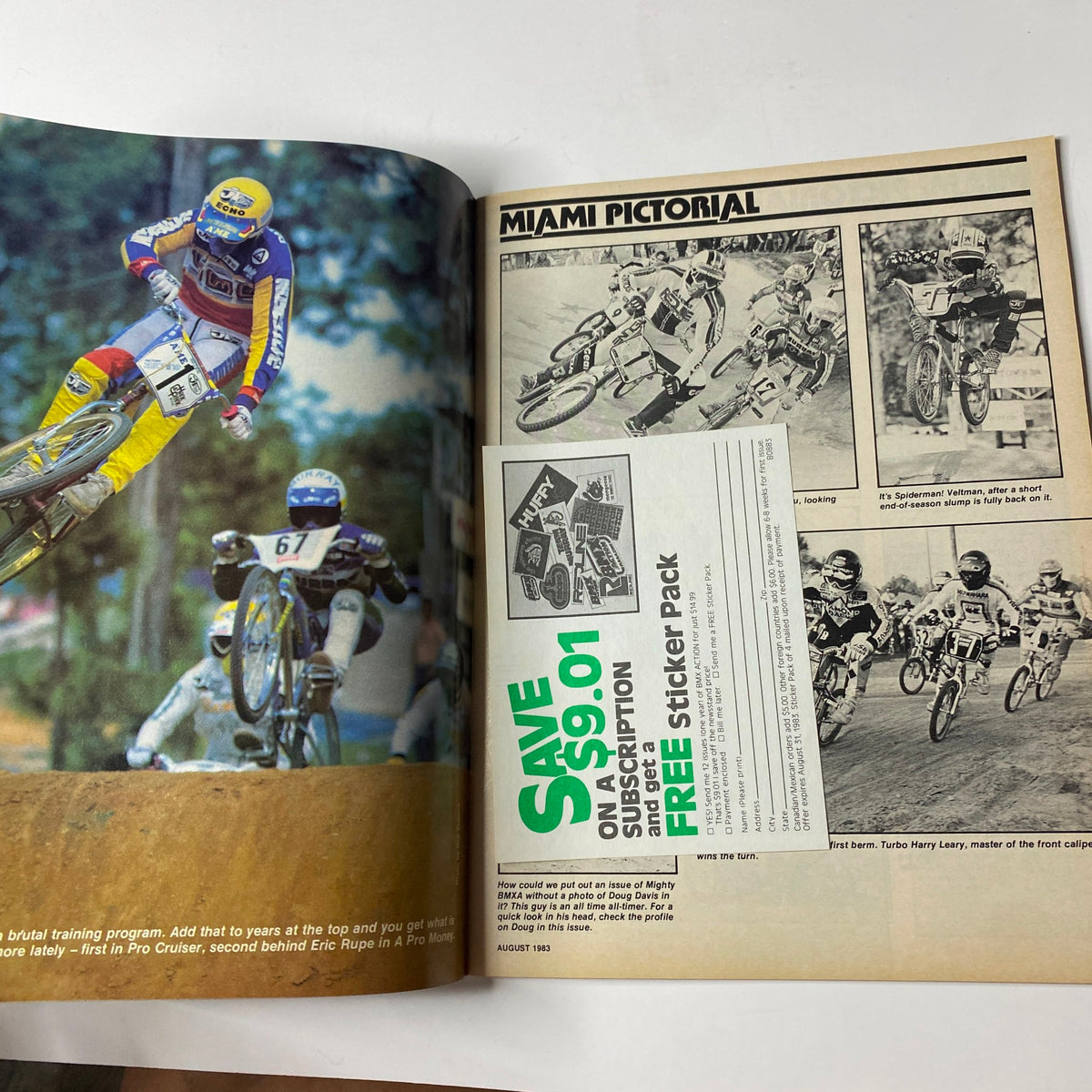 BMX Action August 1983 Turbo Harry Vintage Magazine