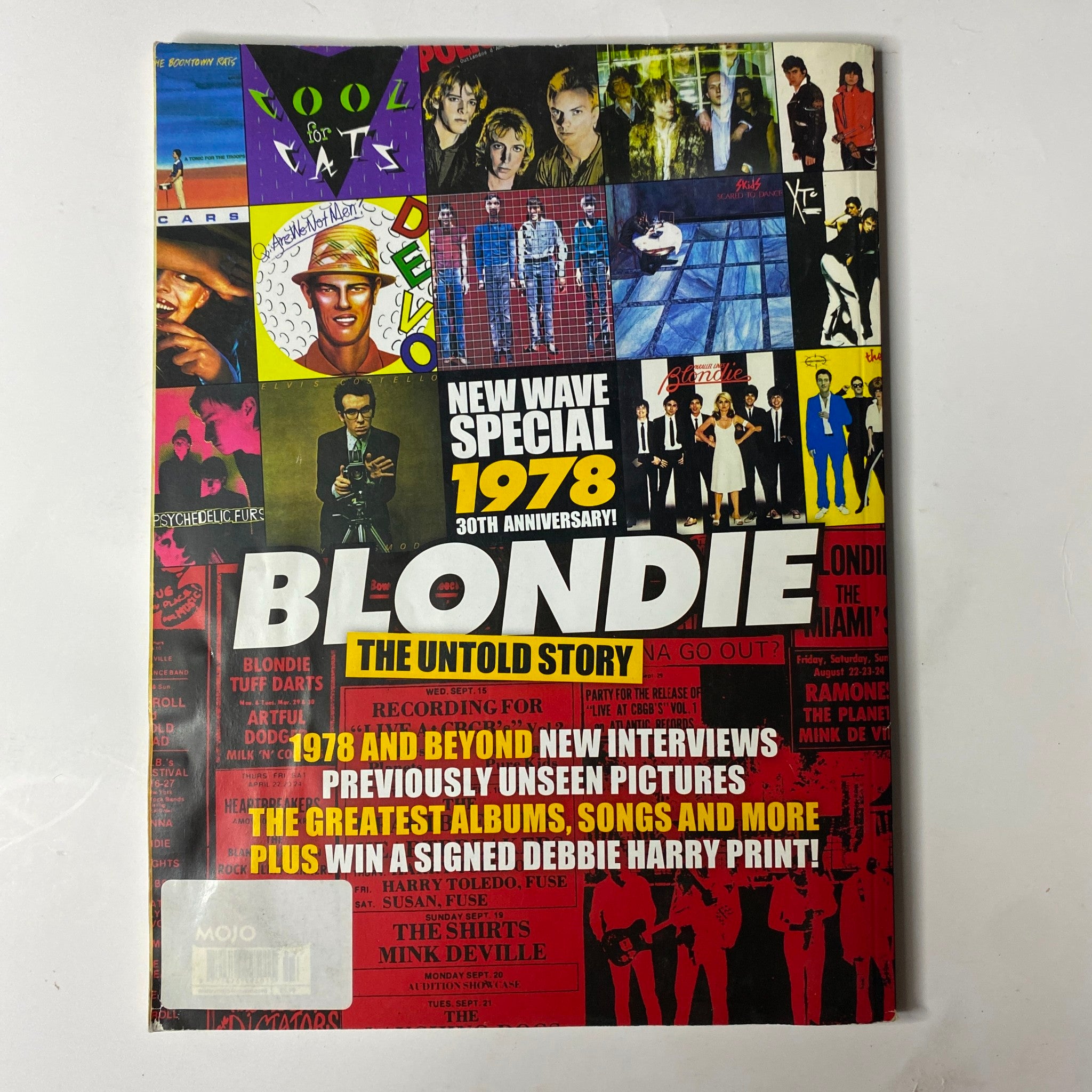 Cover of Mojo Classic Magazine 1978 featuring Blondie: The Untold Story anniversary edition, showcasing vibrant graphics related to the New Wave movement and iconic bands of the era.