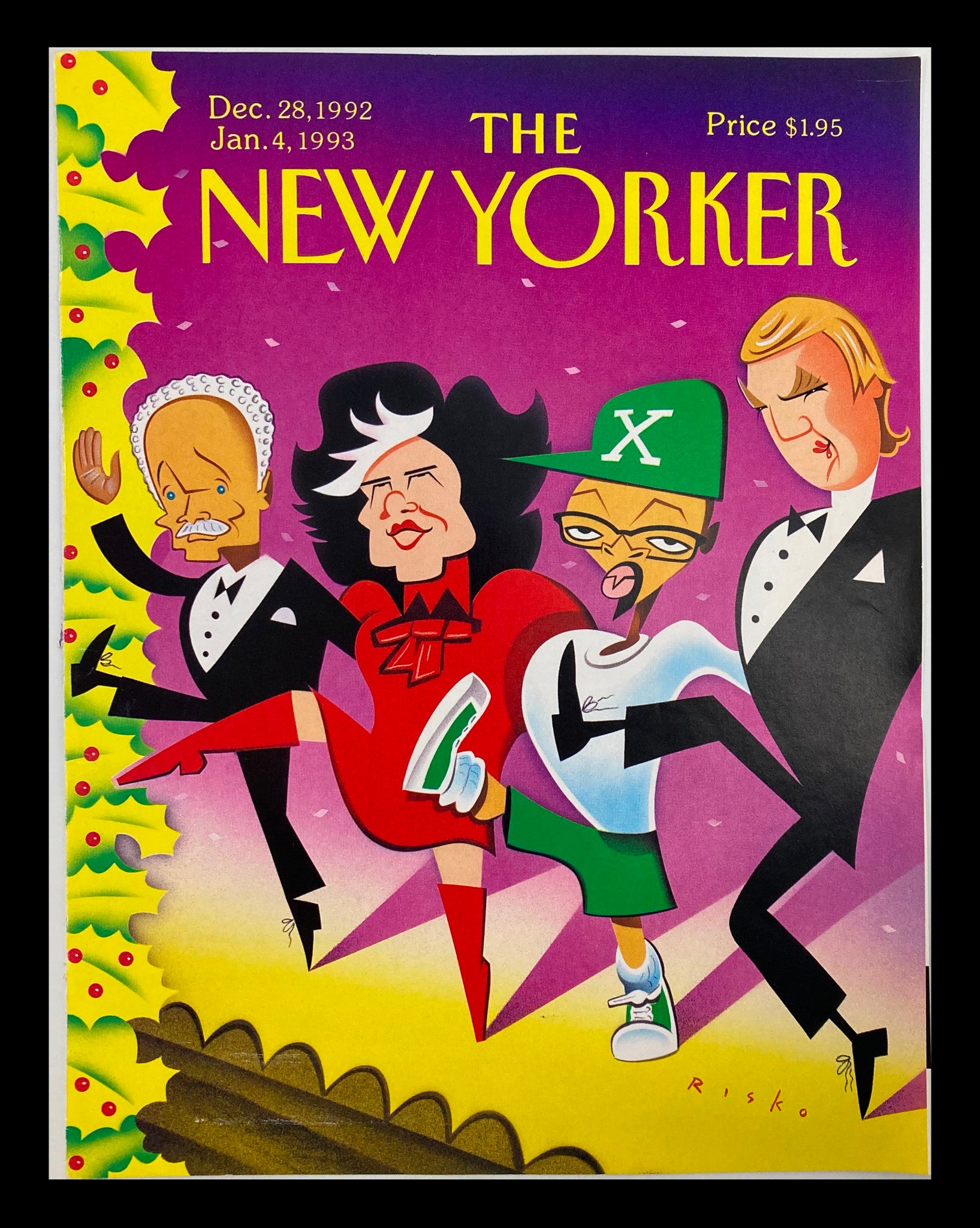 COVER ONLY The New Yorker December 28 1992 Broadway Show by Robert Risko