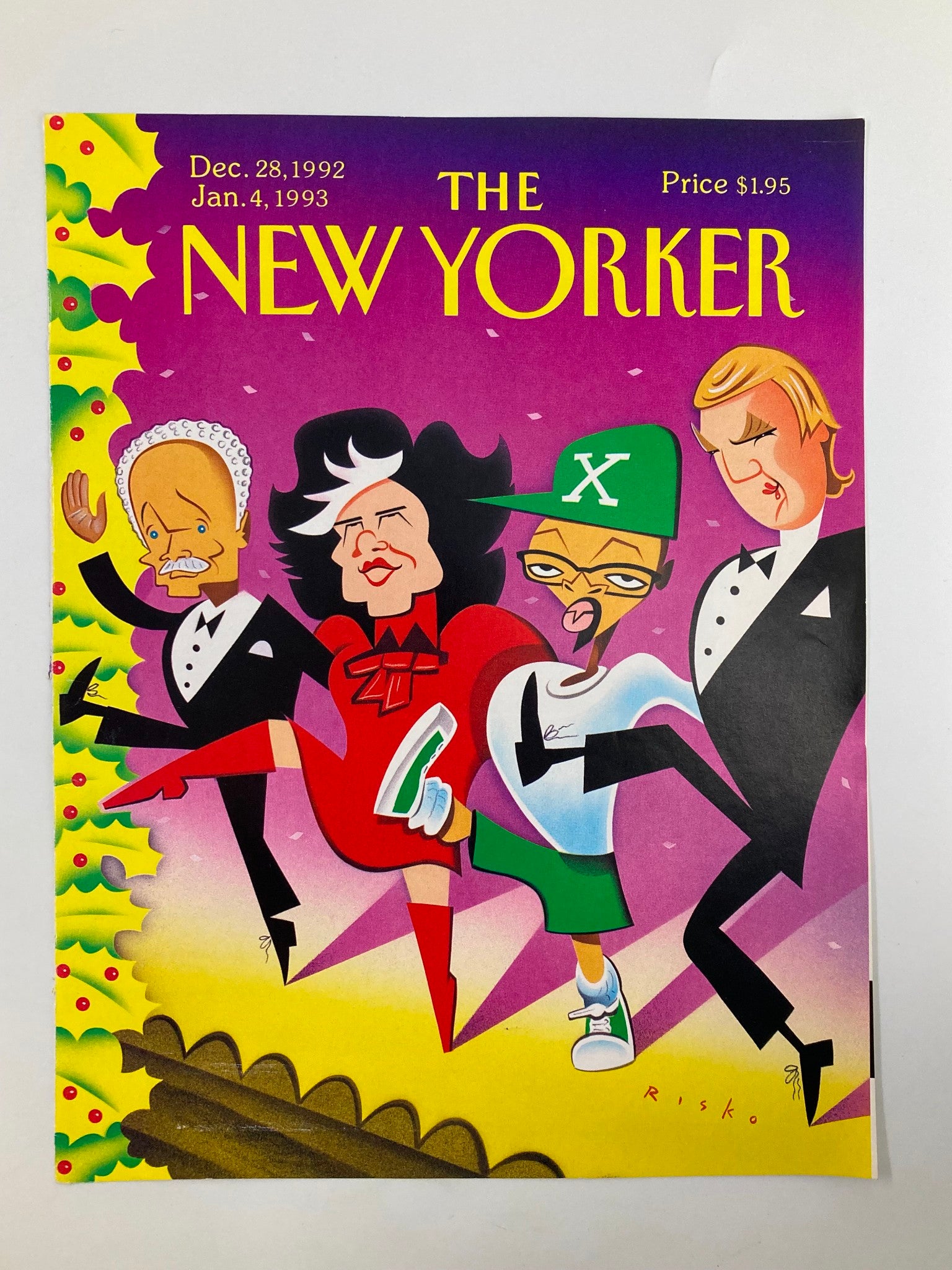 COVER ONLY The New Yorker December 28 1992 Broadway Show by Robert Risko