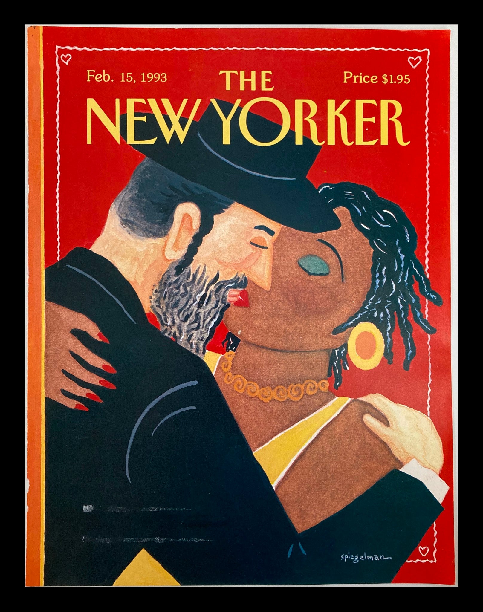 COVER ONLY The New Yorker February 15 1993 Interracial by Art Spiegelman