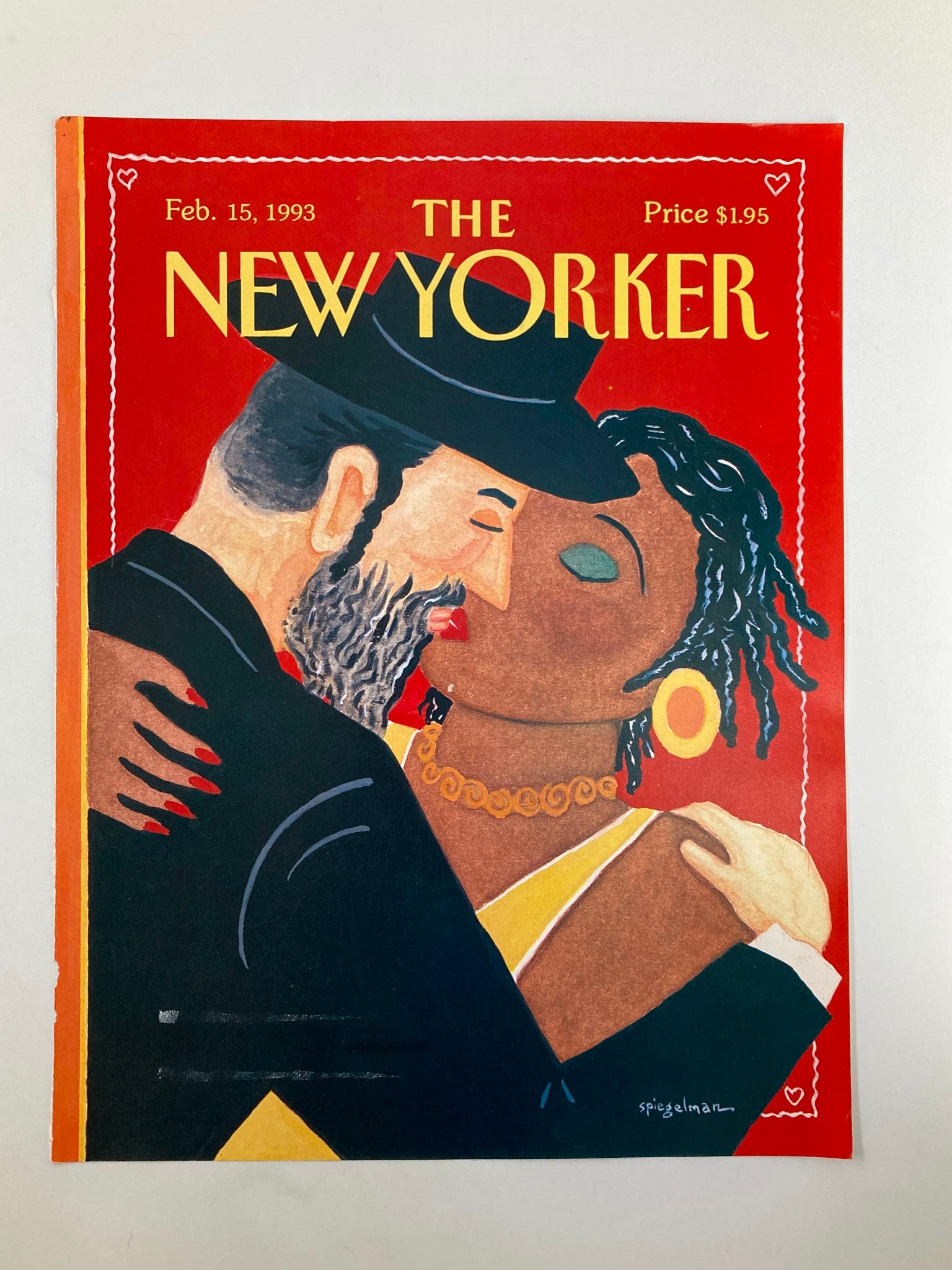 COVER ONLY The New Yorker February 15 1993 Interracial by Art Spiegelman