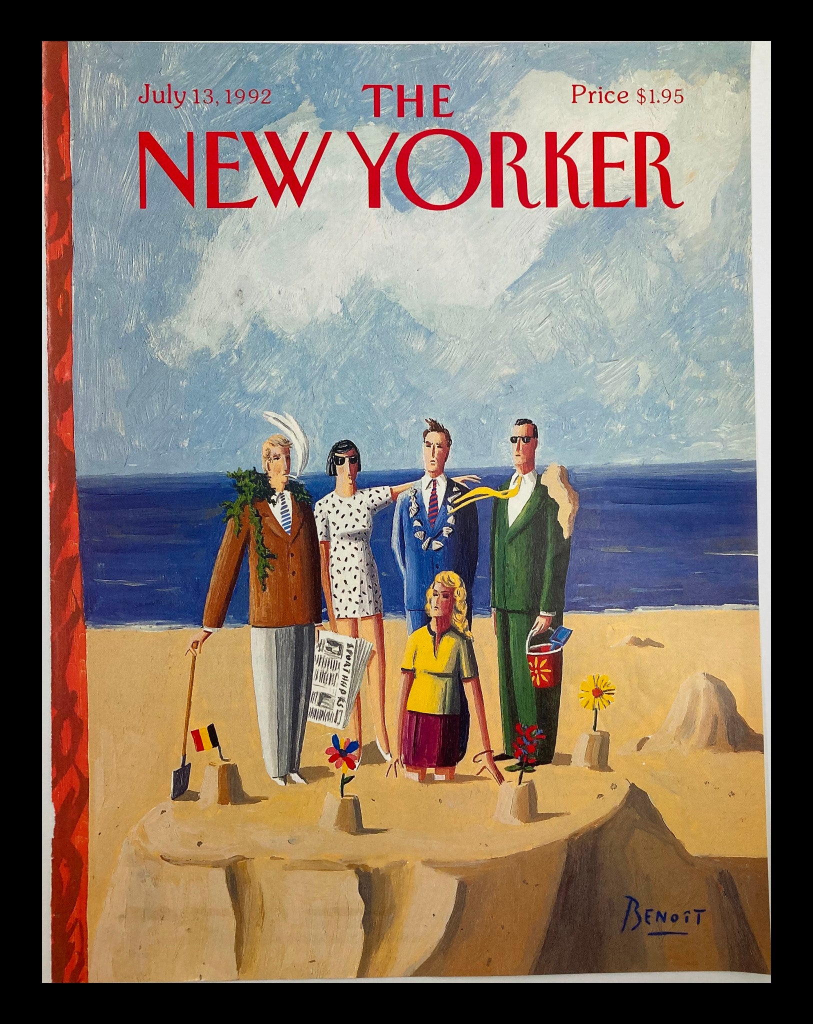 COVER ONLY The New Yorker July 13 1992 Summer Time by Benoit van Innis