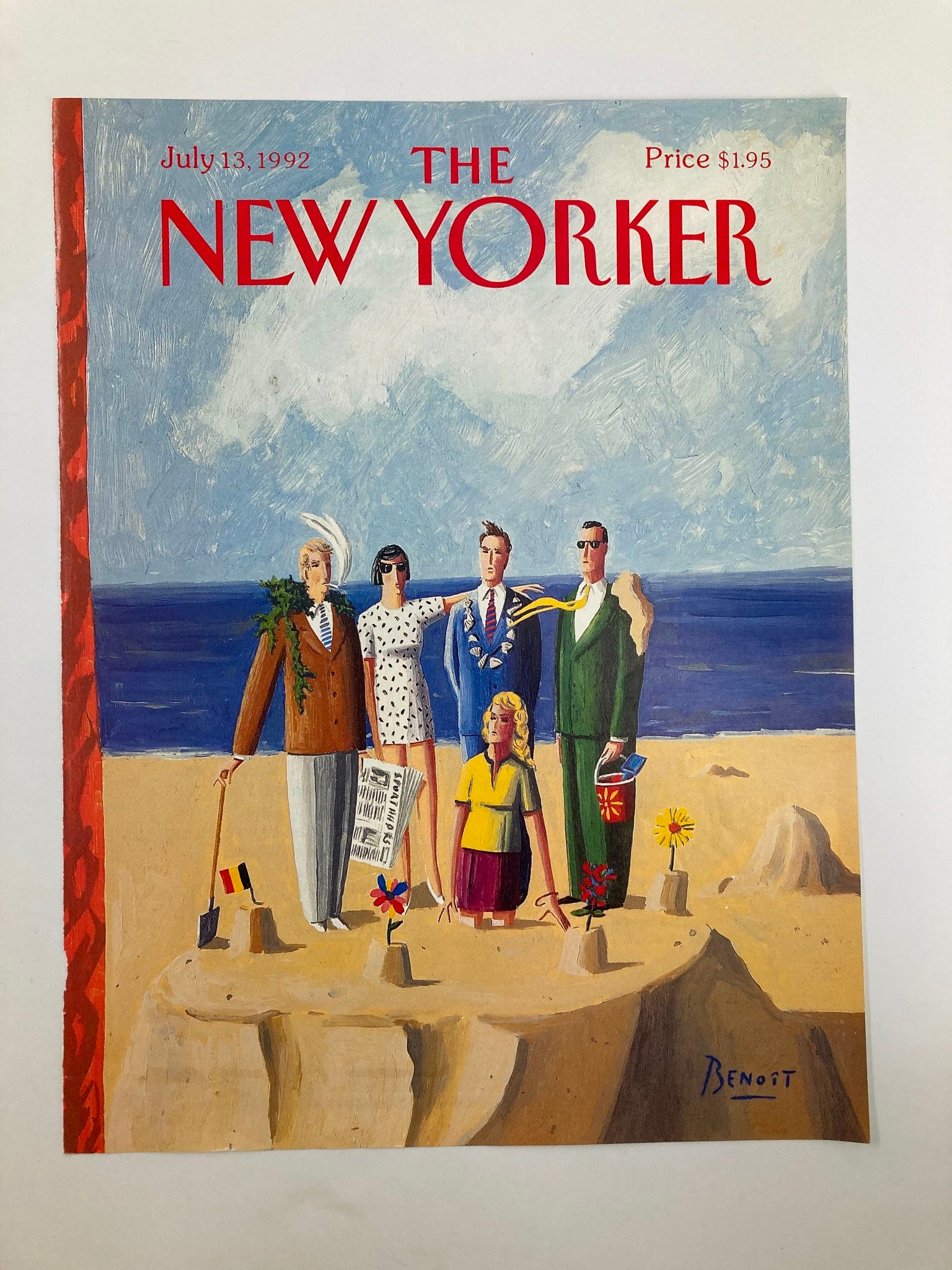 COVER ONLY The New Yorker July 13 1992 Summer Time by Benoit van Innis