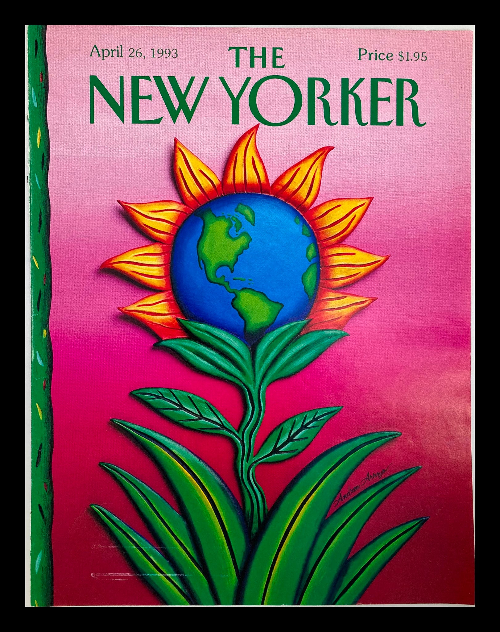 COVER ONLY The New Yorker April 26 1993 Earth Day by Andrea Arroyo