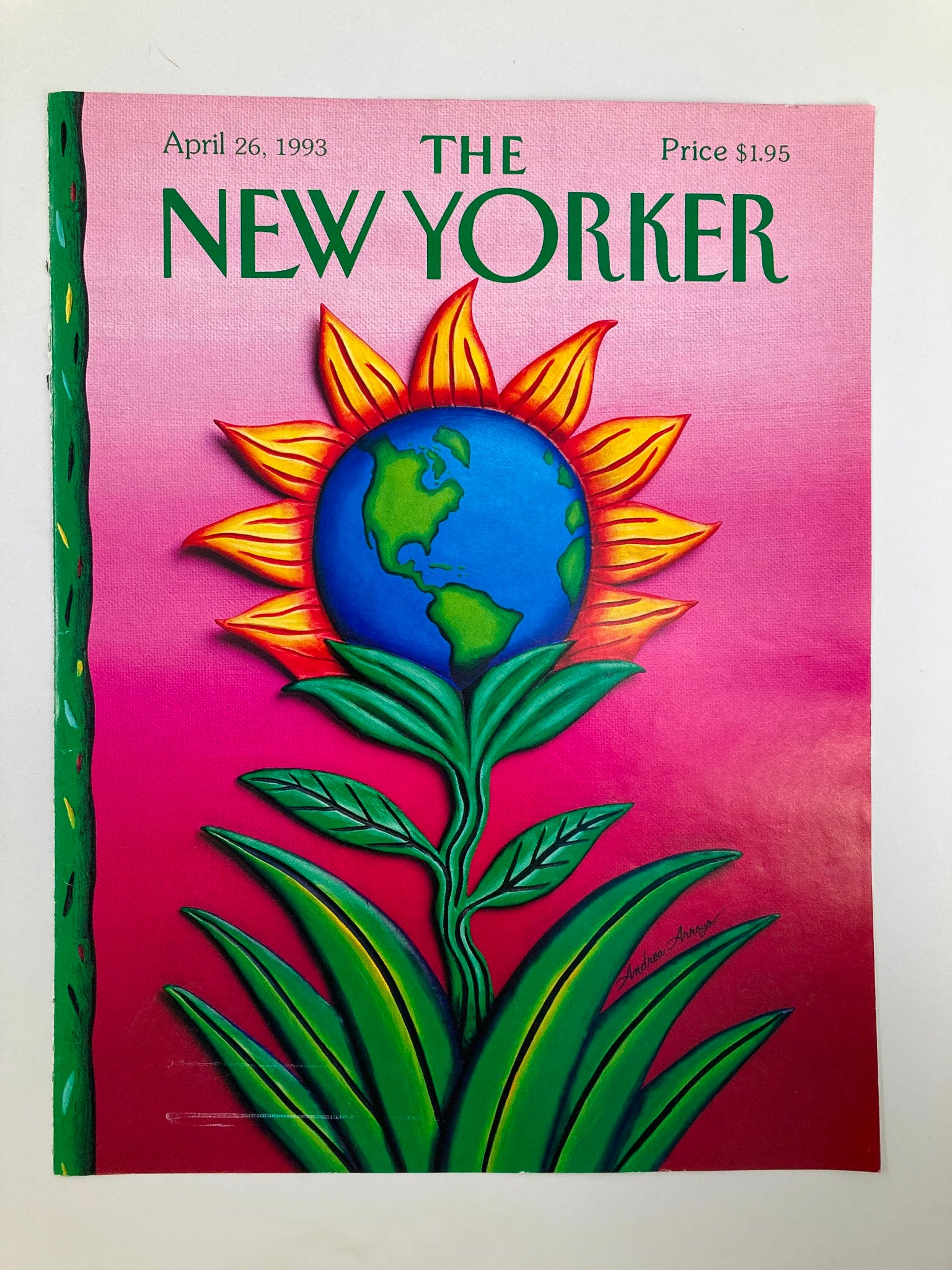 COVER ONLY The New Yorker April 26 1993 Earth Day by Andrea Arroyo