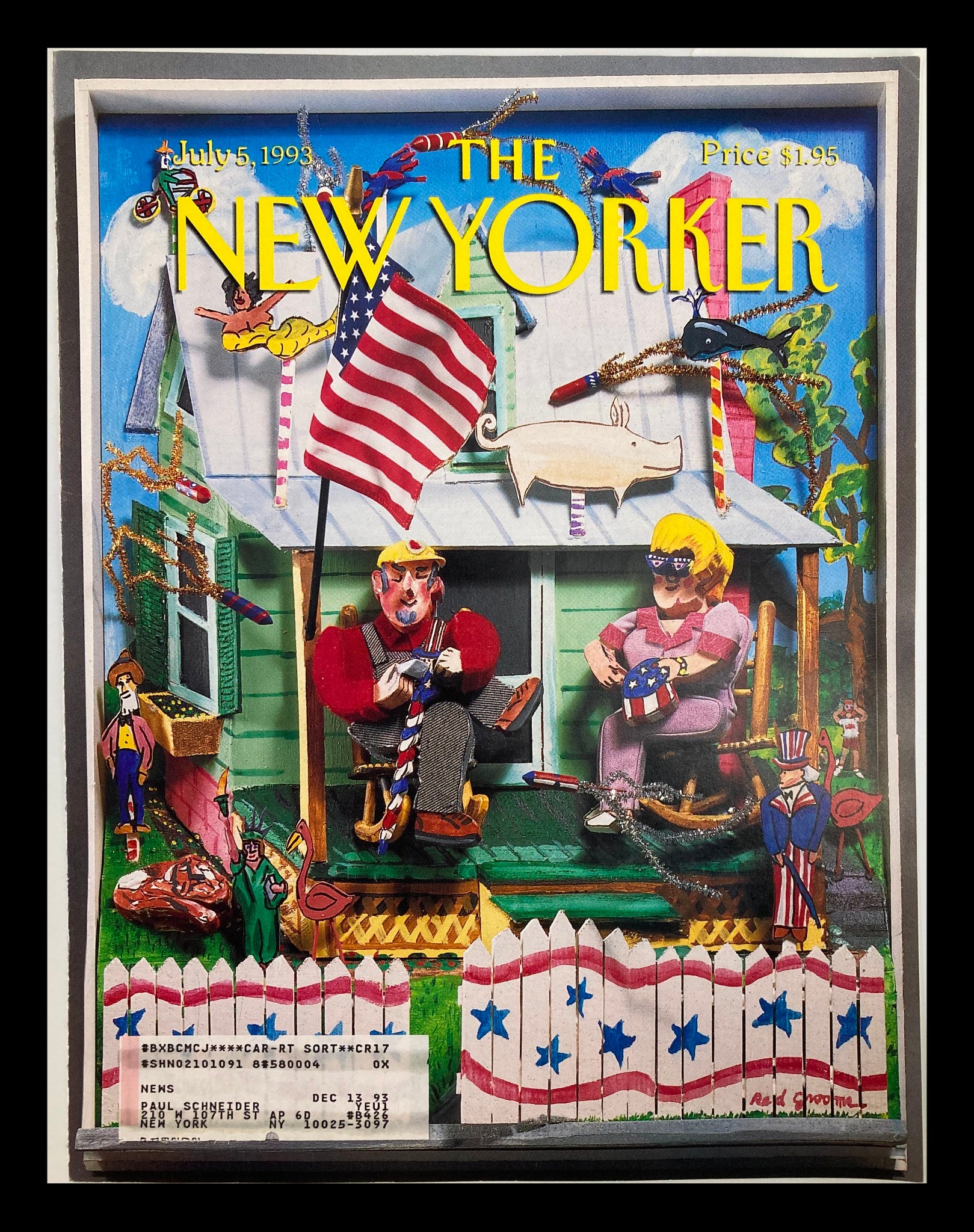 COVER ONLY The New Yorker July 5 1993 The Glorious Fourth by Red Grooms