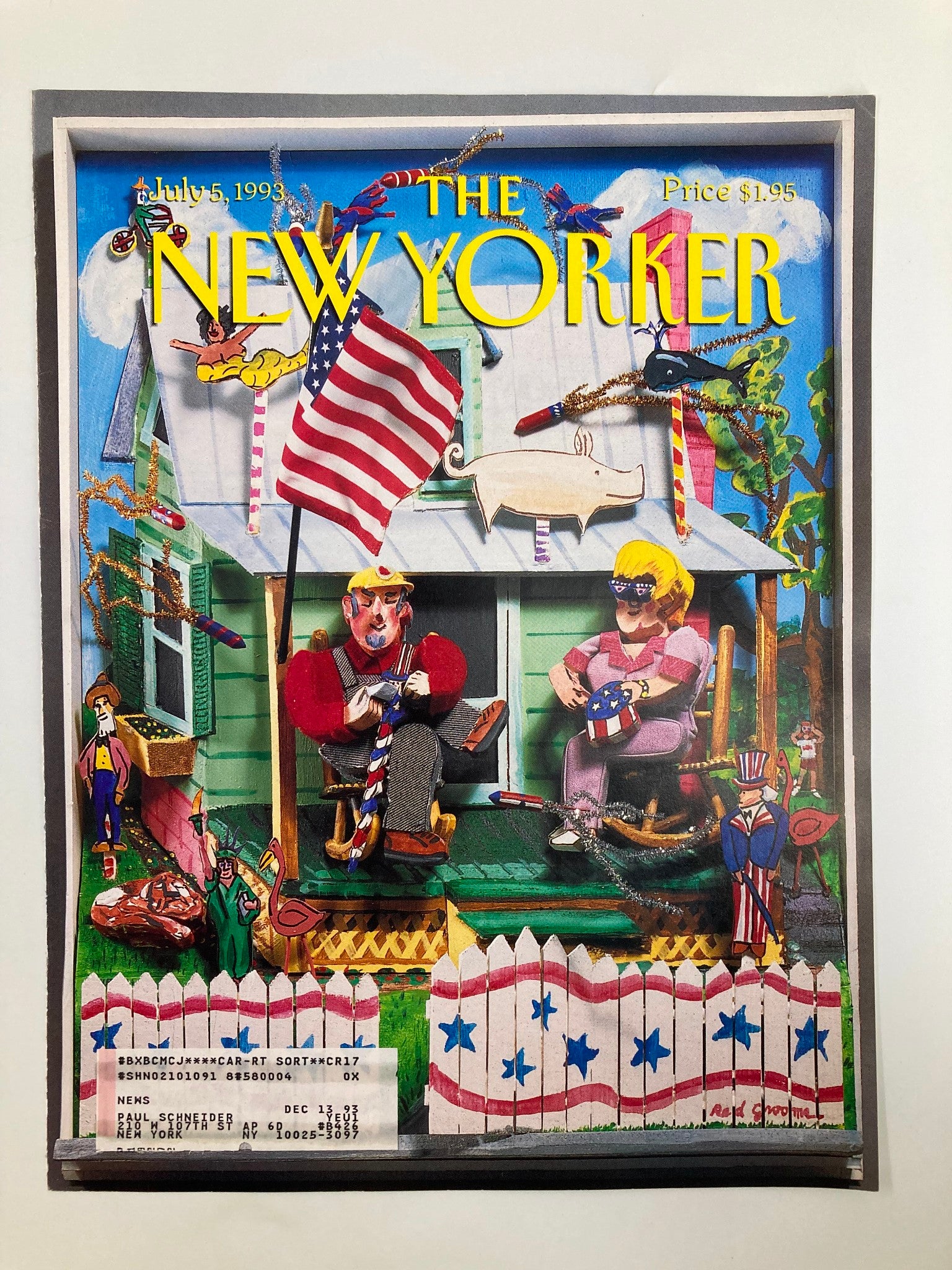 COVER ONLY The New Yorker July 5 1993 The Glorious Fourth by Red Grooms