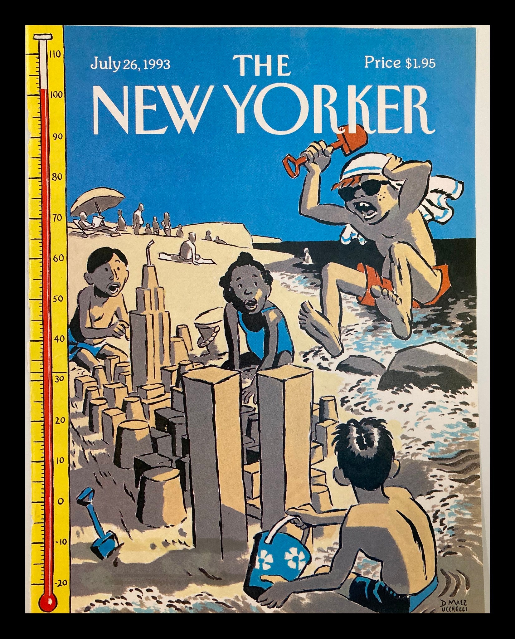 COVER ONLY The New Yorker July 26 1993 Castles in the Sand by David Mazzucchelli