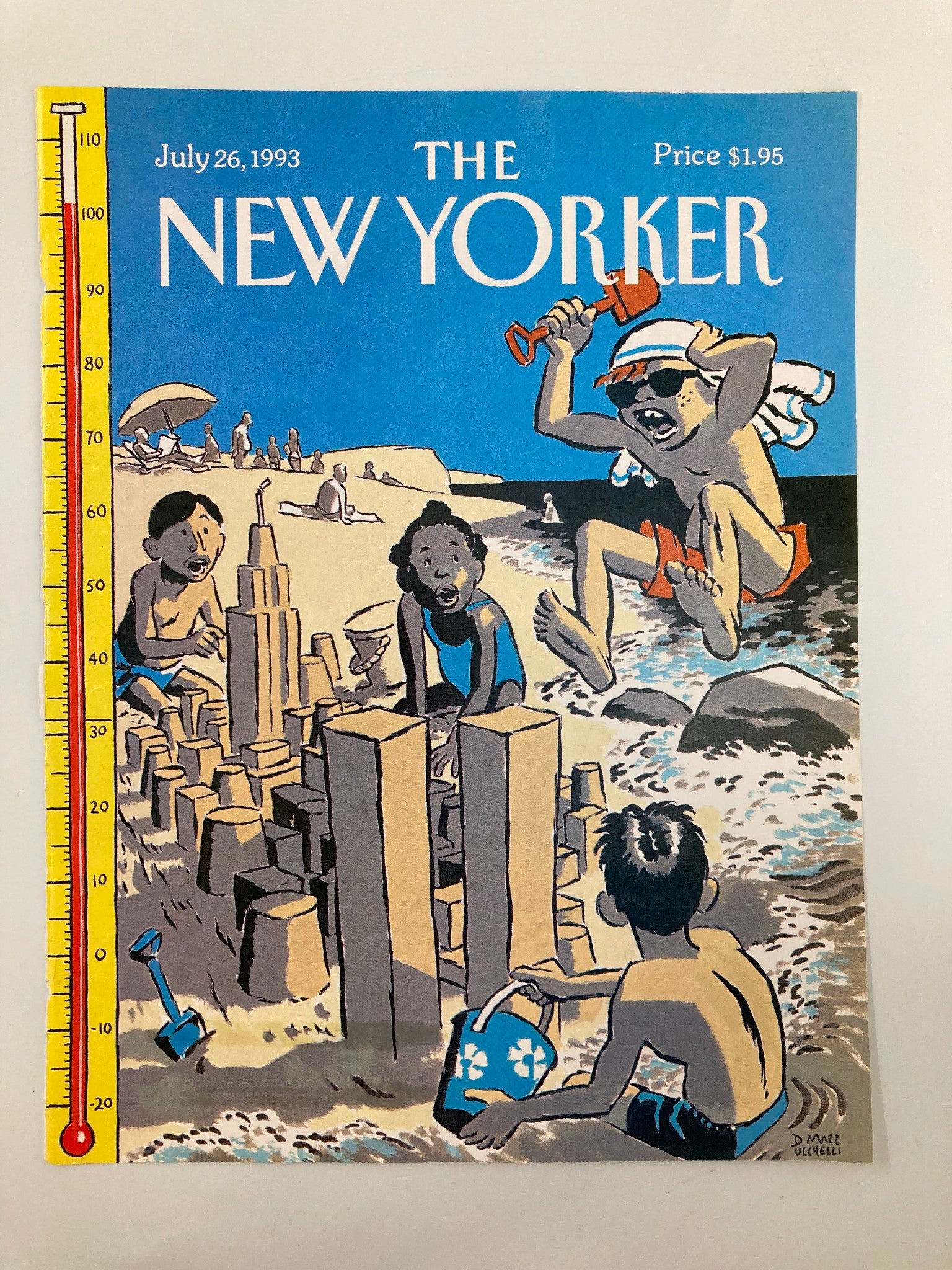 COVER ONLY The New Yorker July 26 1993 Castles in the Sand by David Mazzucchelli