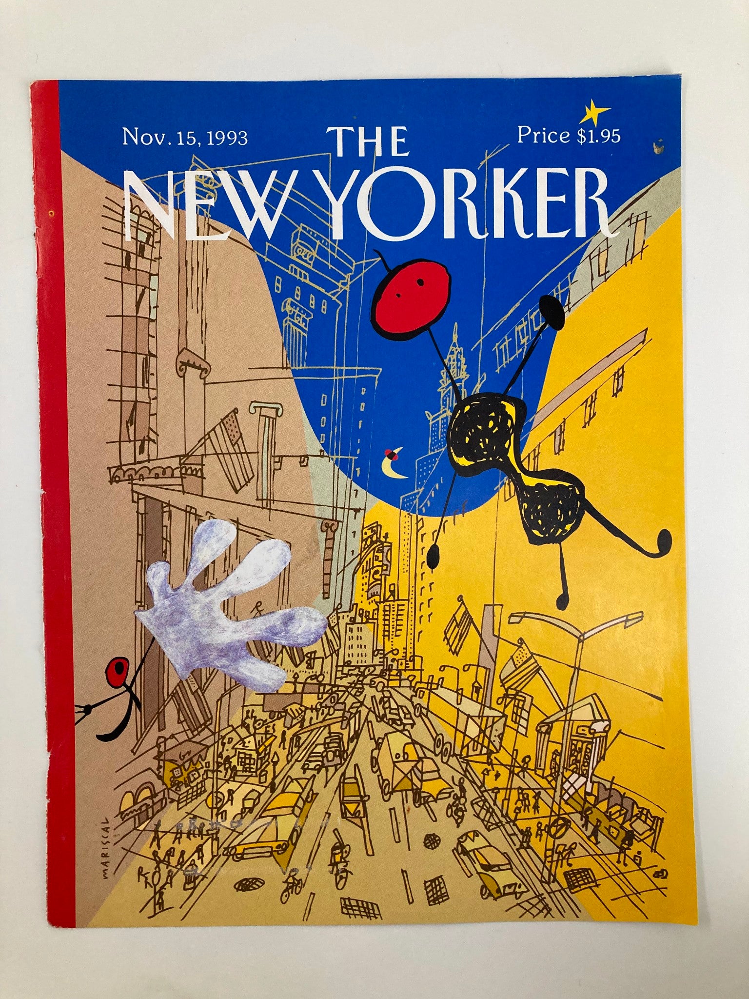 COVER ONLY The New Yorker November 15 1993 Miro in the City by Javier Mariscal