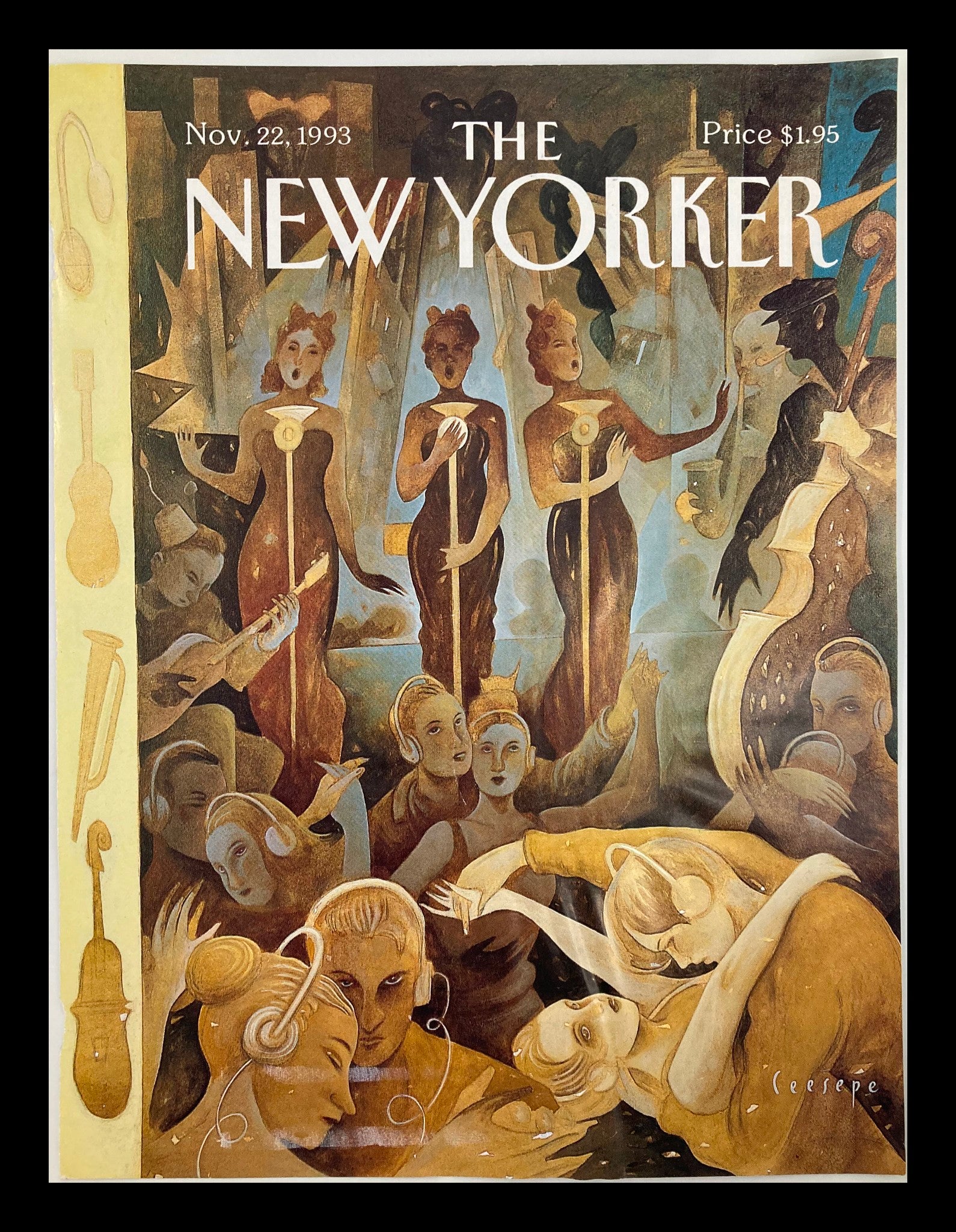 COVER ONLY The New Yorker November 22 1993 Plugged In by Ceesepe Perez