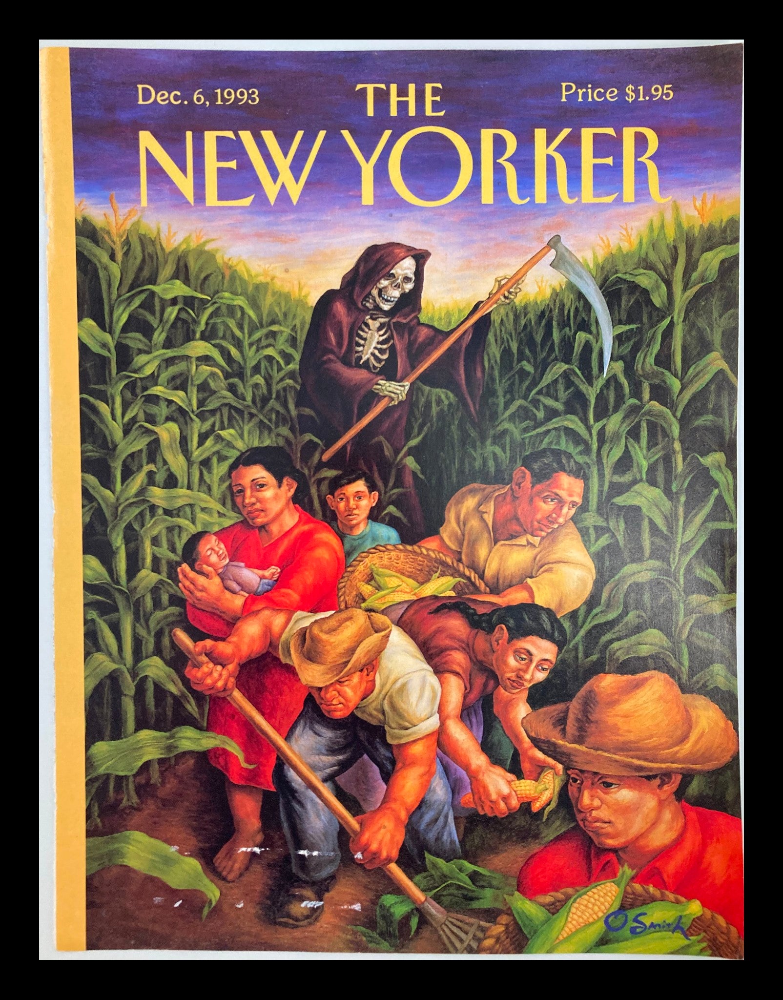 COVER ONLY The New Yorker December 6 1993 In The Field by Owen Smith