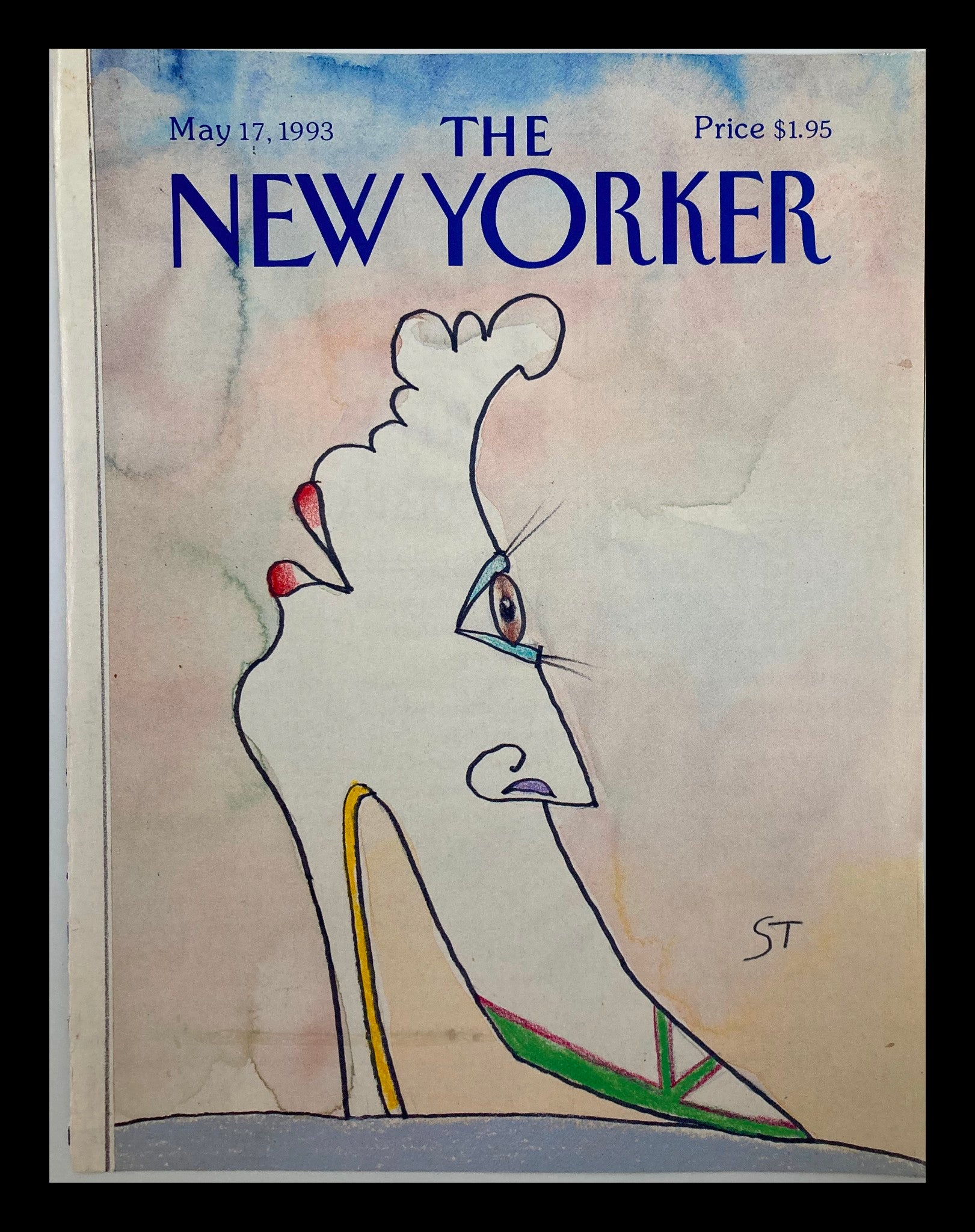 COVER ONLY The New Yorker May 17 1993 The Shoe by Saul Steinberg