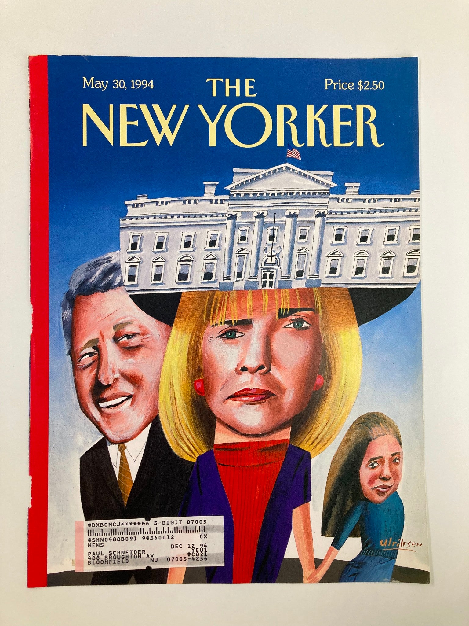 COVER ONLY The New Yorker May 30 1994 The Clintons by Mark Ulriksen