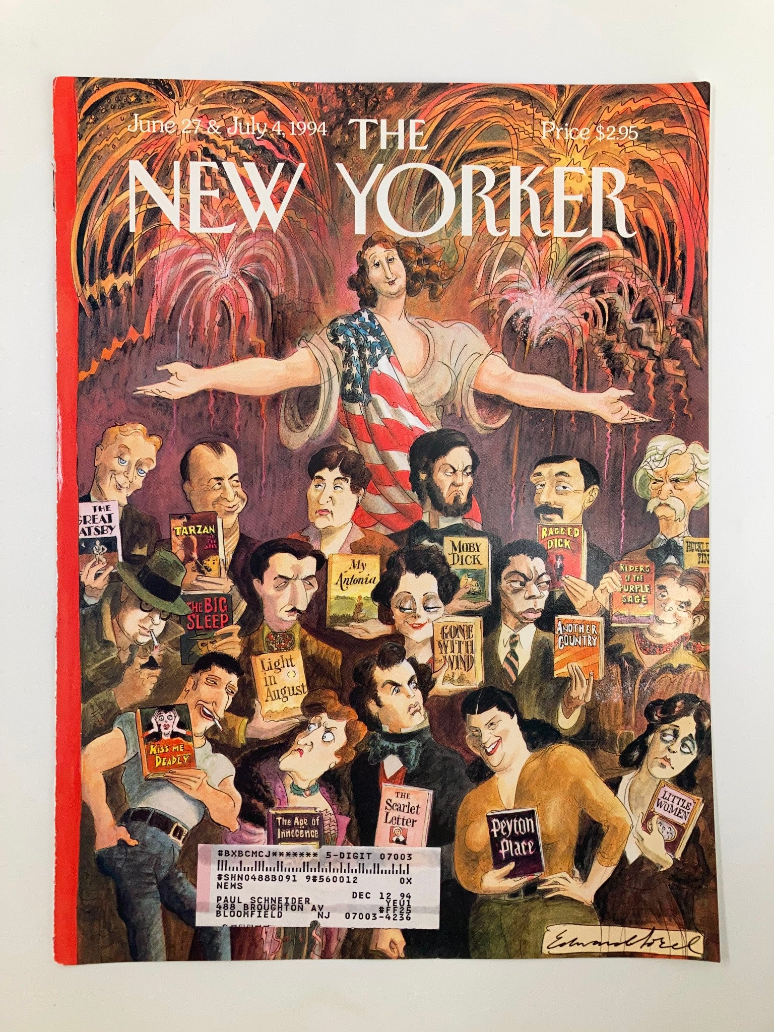 COVER ONLY The New Yorker June 27 1994 American Writers by Edward Sorel