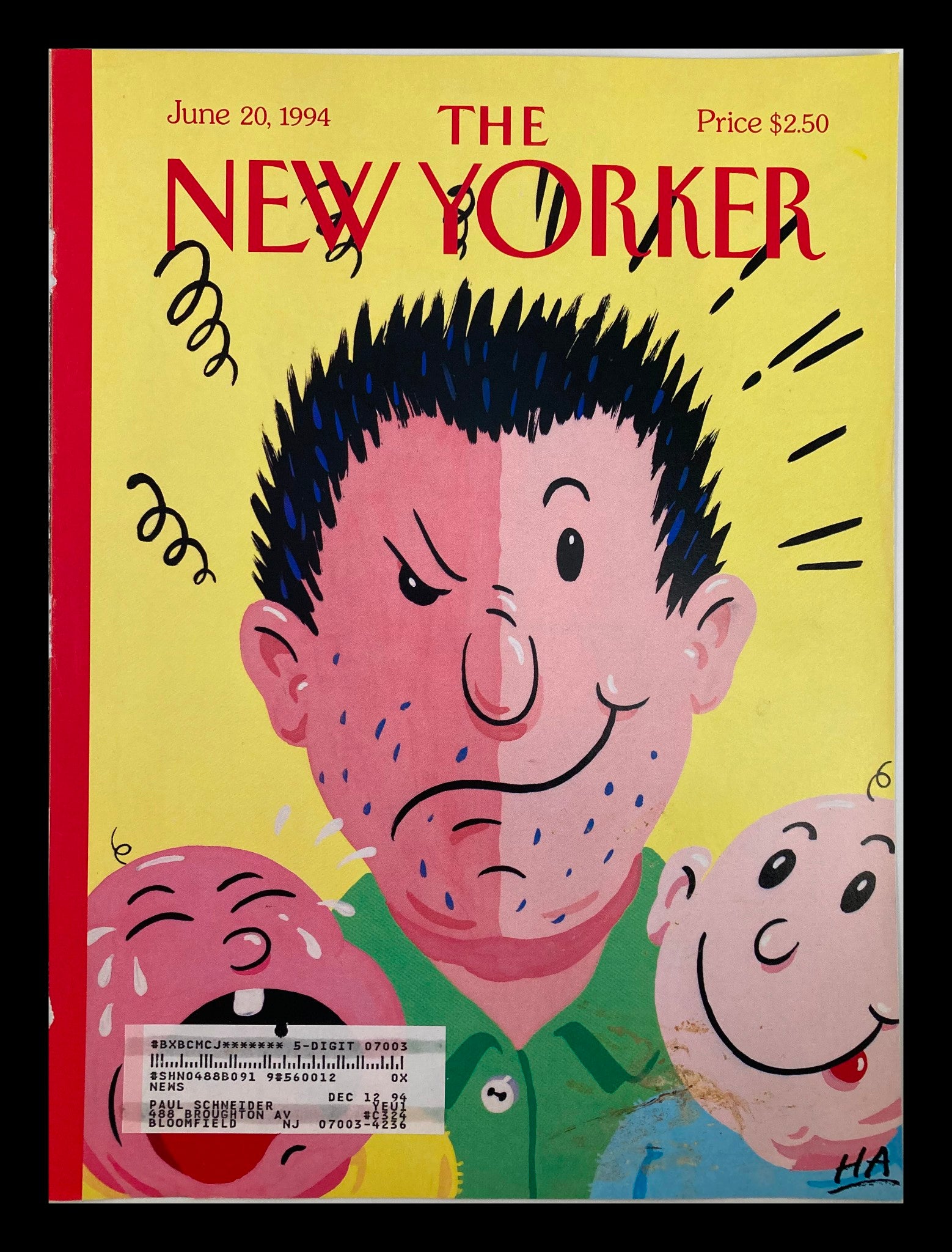 COVER ONLY The New Yorker June 20 1994 Father's Day by Bob 'Ha' Zoell