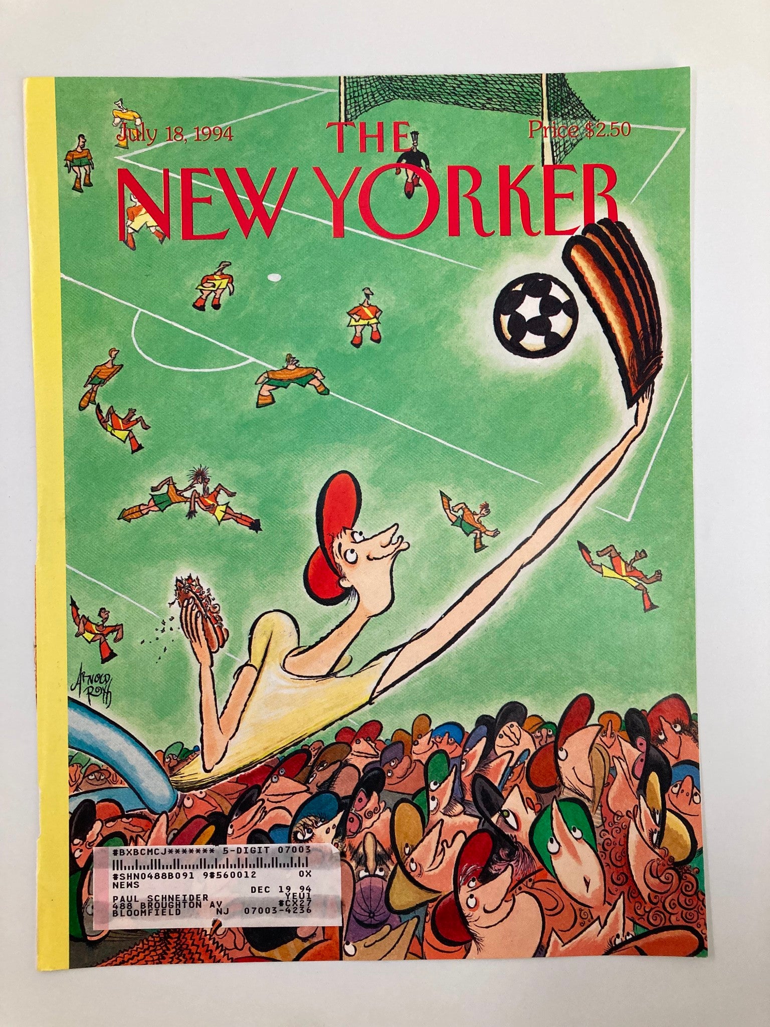 COVER ONLY The New Yorker July 18 1994 World Cup Final by Arnold Roth