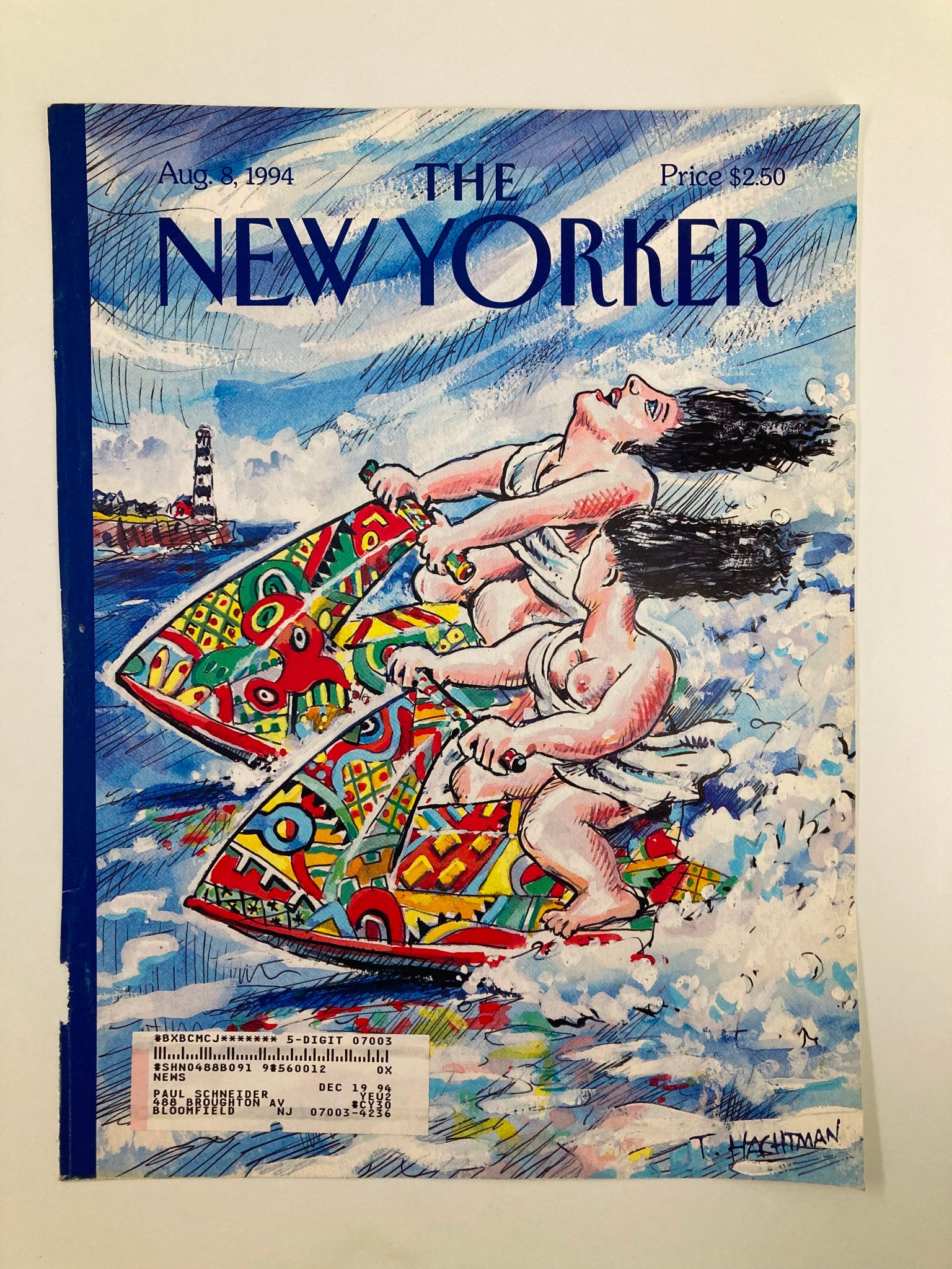 COVER ONLY The New Yorker August 8 1994 Picasso on the Beach by Tom Hachtman