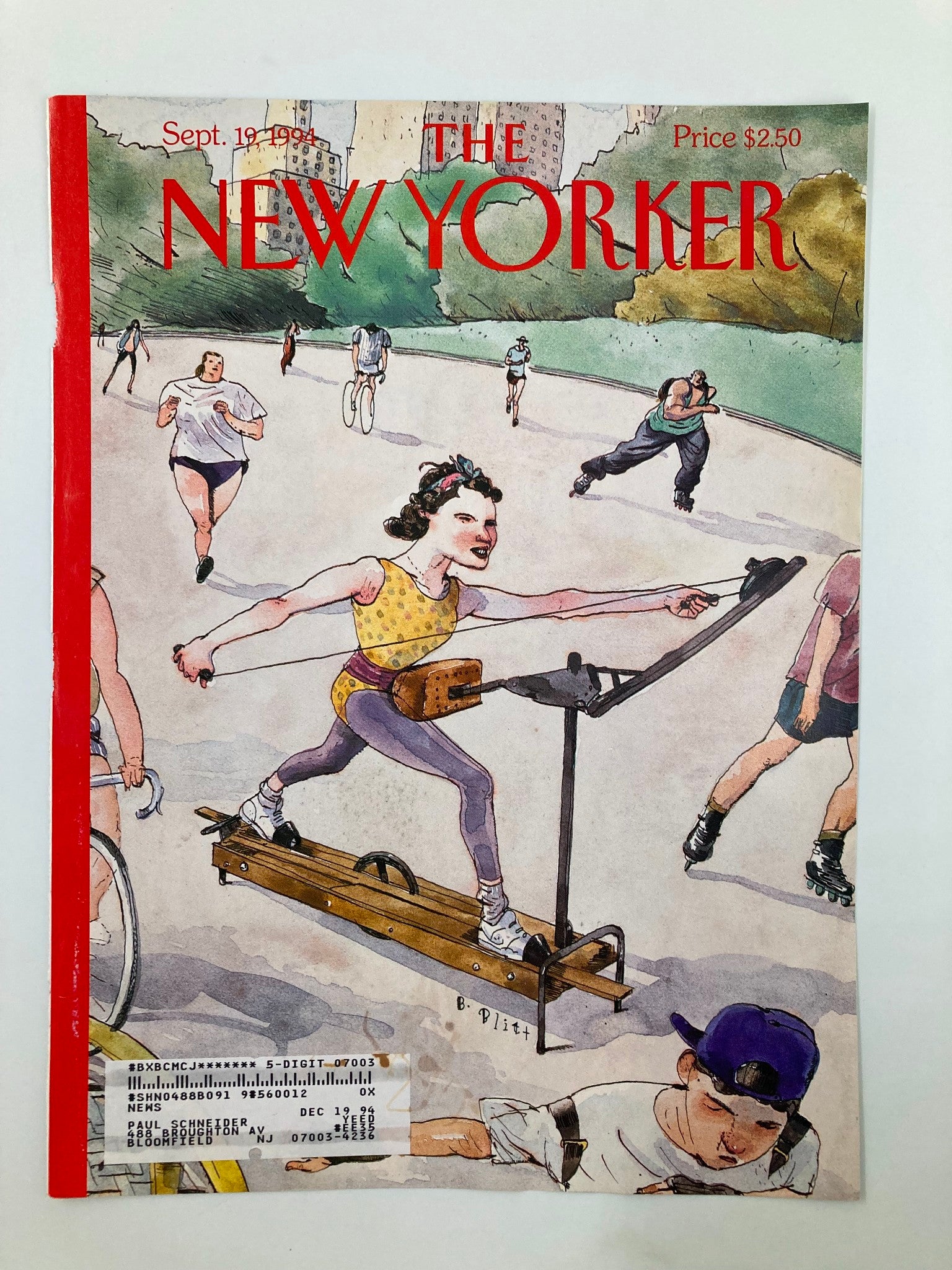 COVER ONLY The New Yorker September 19 1994 On Track by Barry Blitt