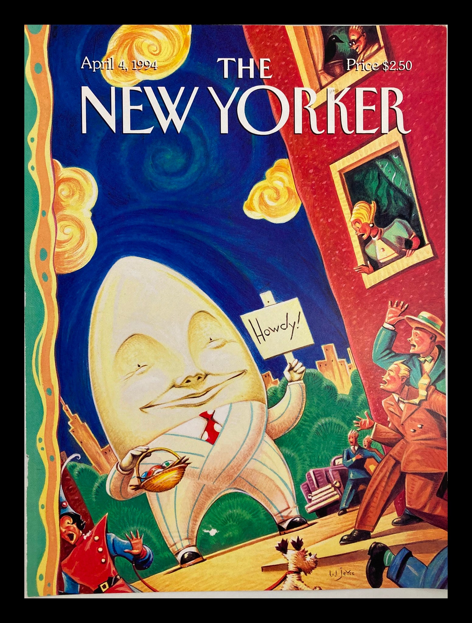 COVER ONLY The New Yorker April 4 1994 The Egg Man by William Joyce