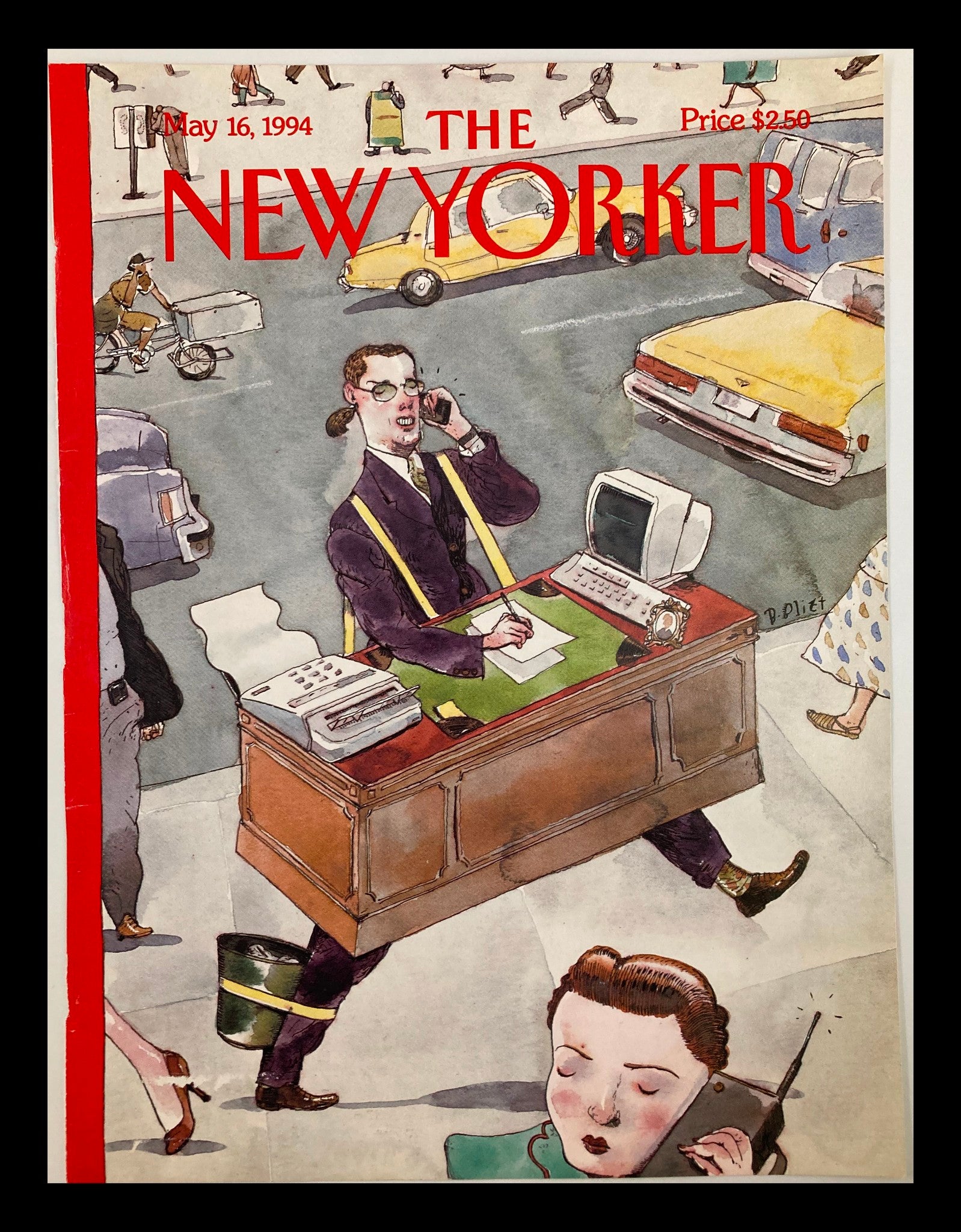 COVER ONLY The New Yorker May 16 1994 Upwardly Mobile by Barry Blitt