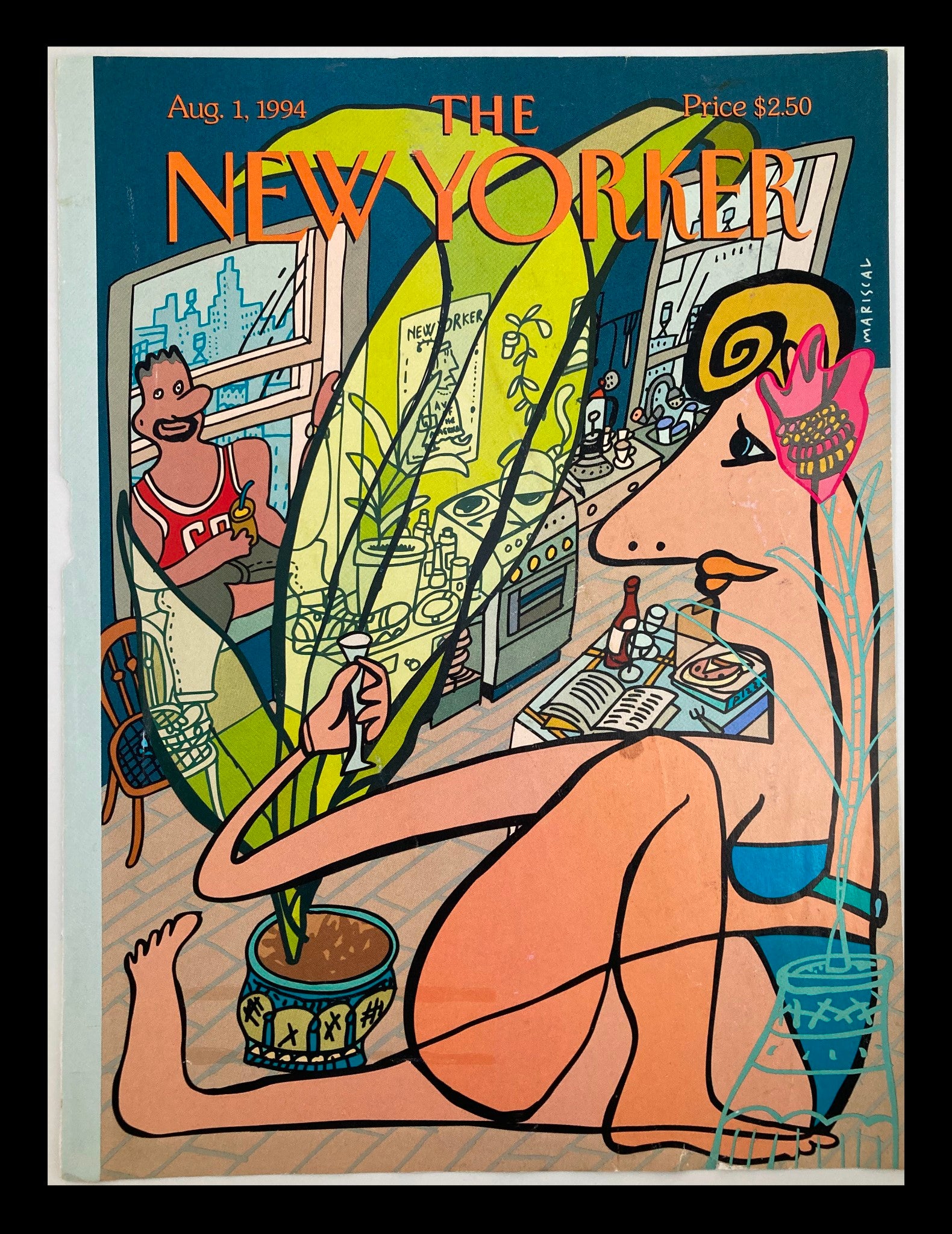 COVER ONLY The New Yorker August 1 1994 Loft Life by Javier Mariscal