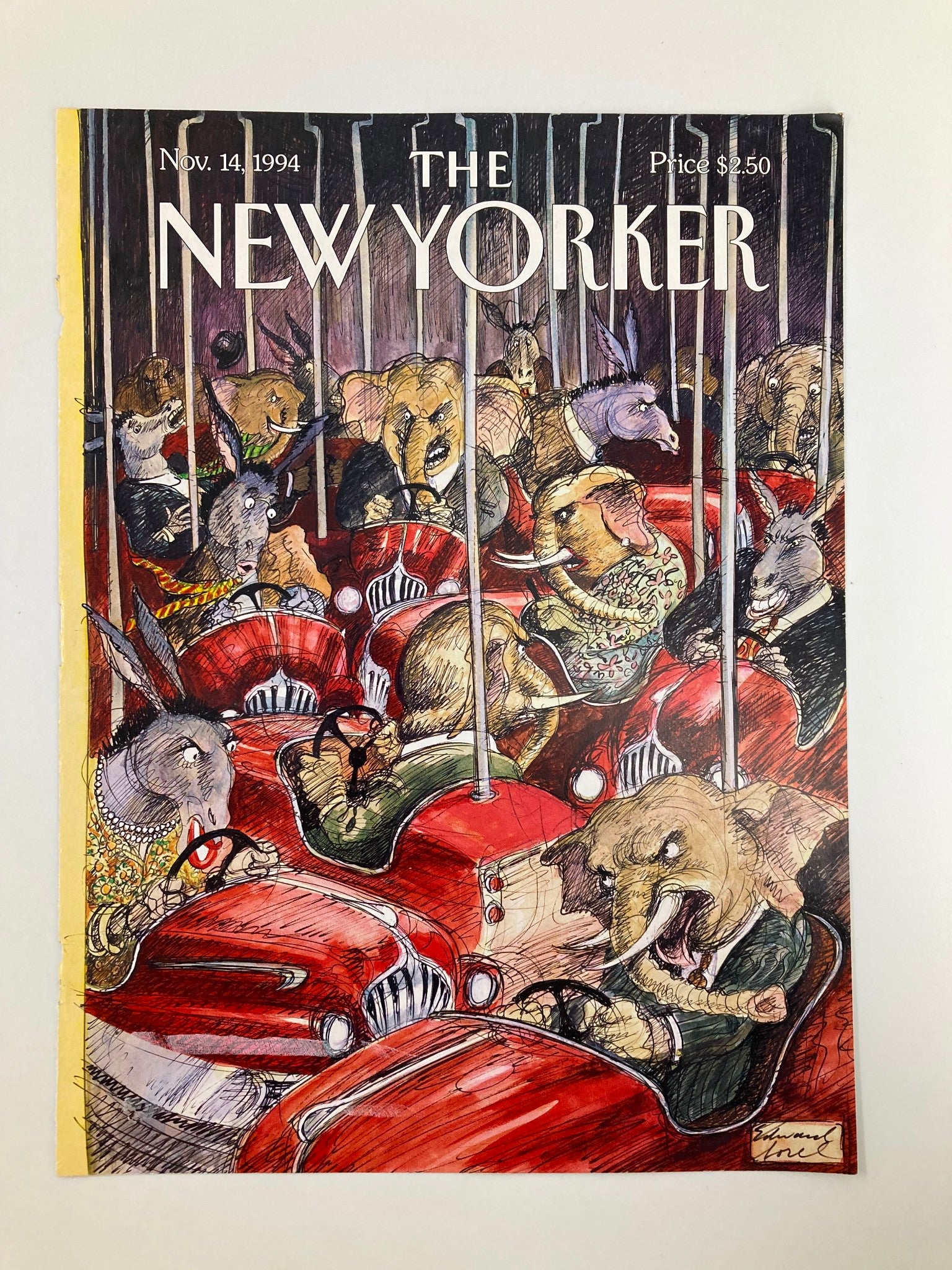 COVER ONLY The New Yorker November 14 1994 The Arena by Edward Sorel