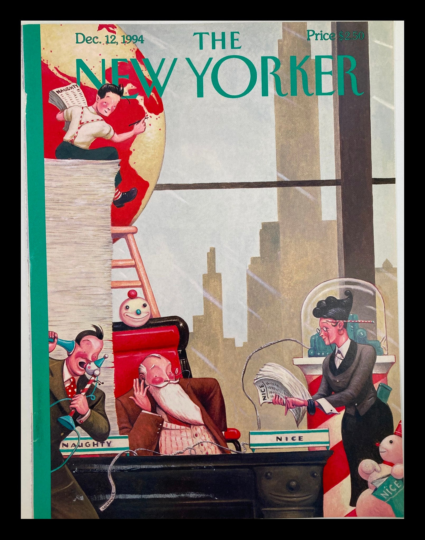 COVER ONLY The New Yorker December 12 1994 Santa Claus in Town by William Joyce