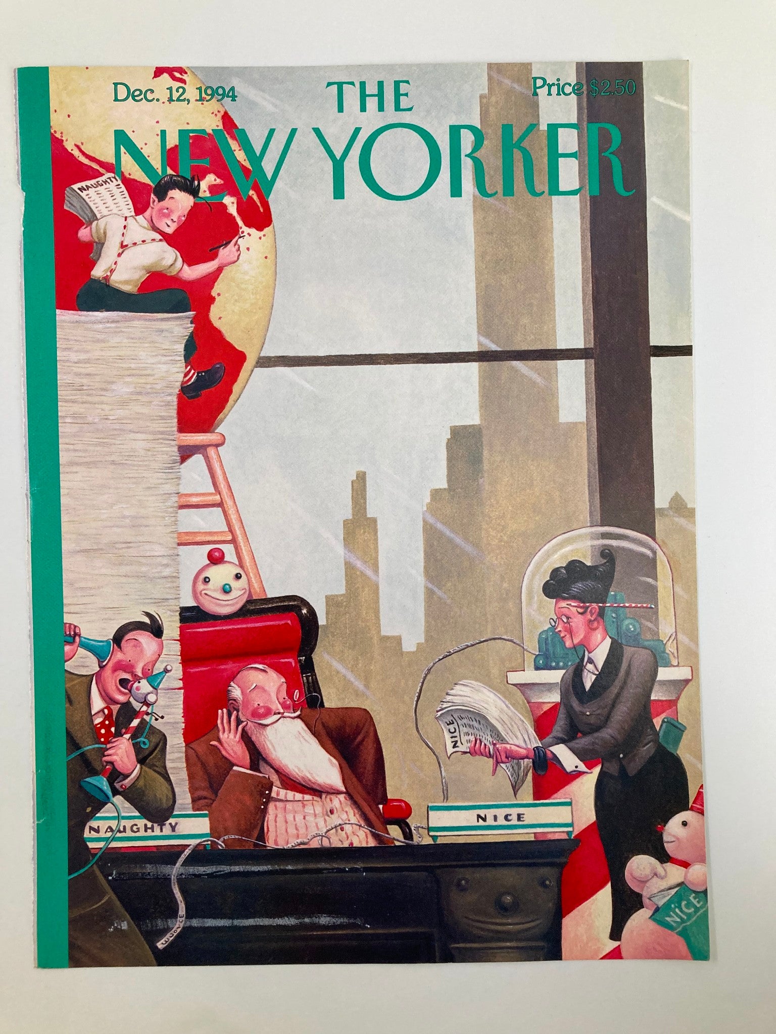 COVER ONLY The New Yorker December 12 1994 Santa Claus in Town by William Joyce