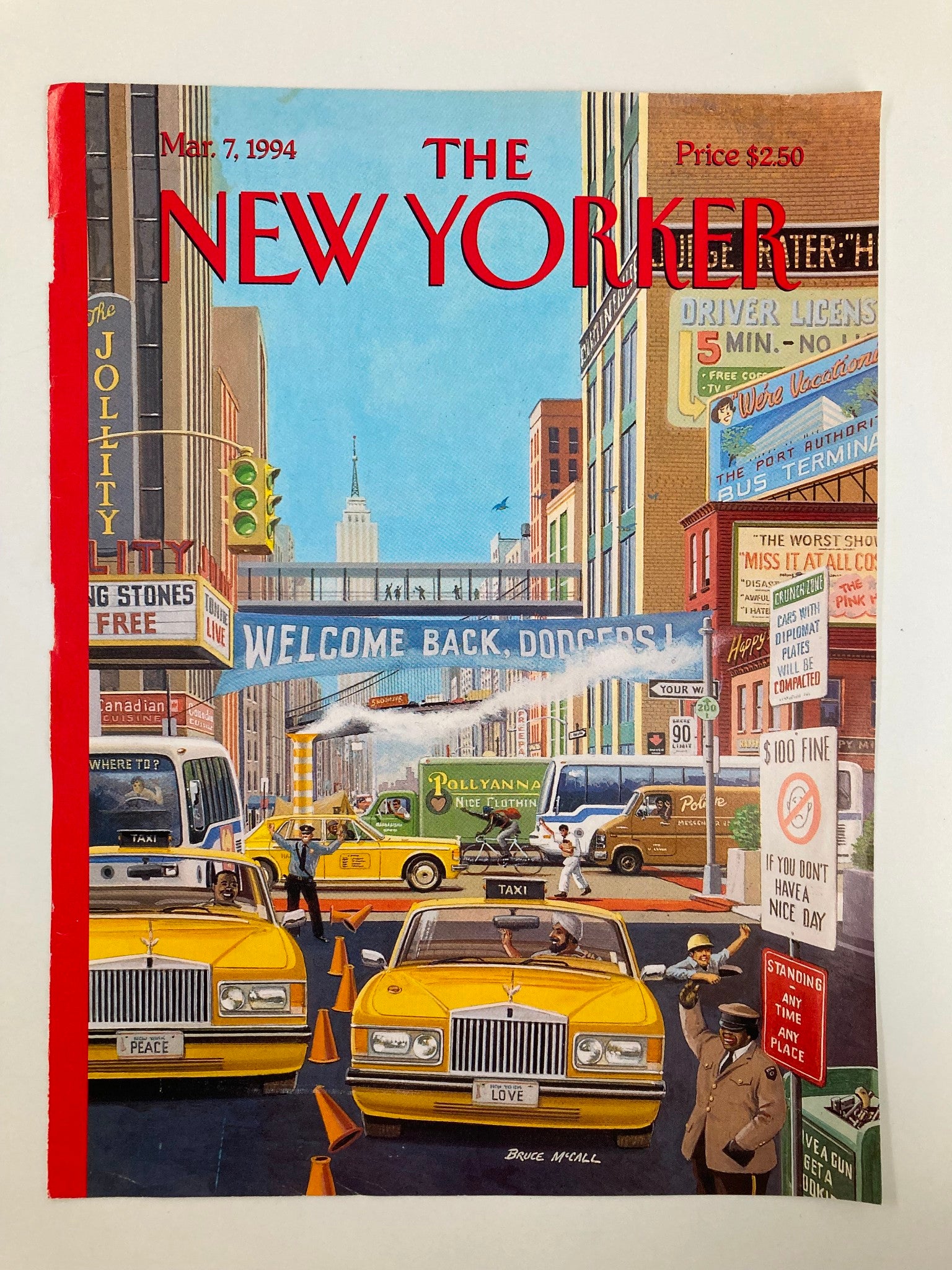 COVER ONLY The New Yorker March 7 1994 Have a Nice Day by Bruce McCall