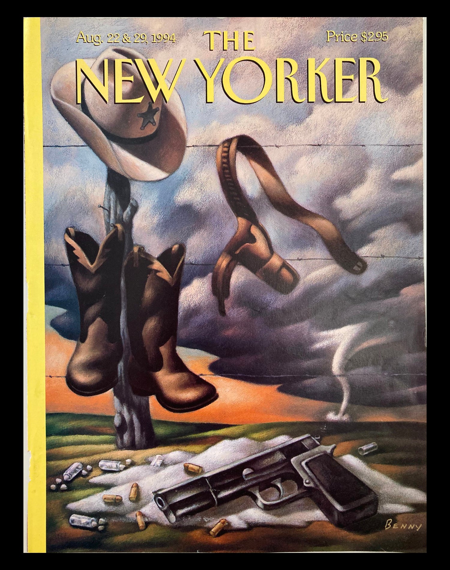 COVER ONLY The New Yorker August 22 1994 Riding the Storm by Mike Benny