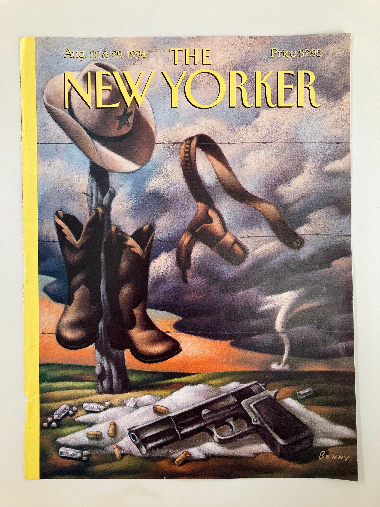 COVER ONLY The New Yorker August 22 1994 Riding the Storm by Mike Benny