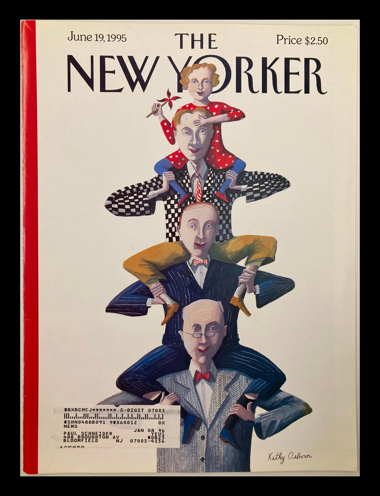 COVER ONLY The New Yorker June 19 1995 Father's Day by Kathy Osborn