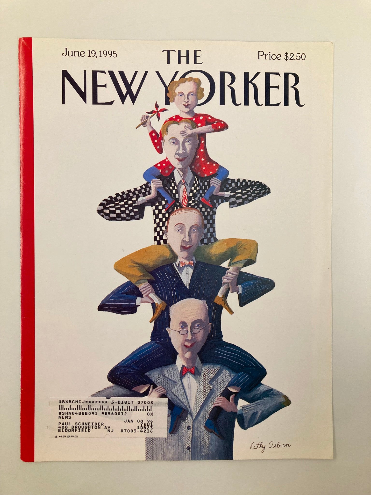 COVER ONLY The New Yorker June 19 1995 Father's Day by Kathy Osborn