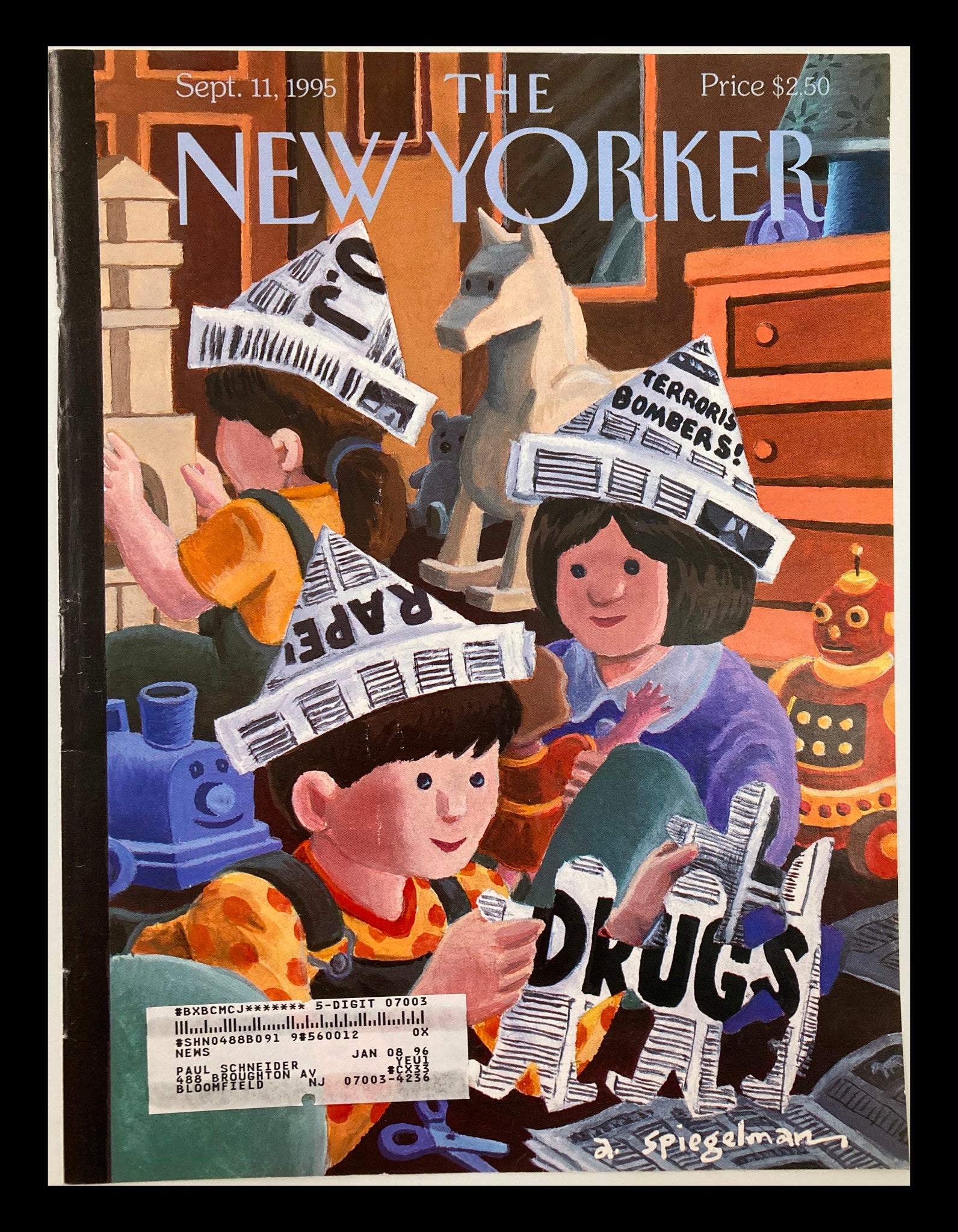 COVER ONLY The New Yorker September 11 1995 News R Us by Art Spiegelman