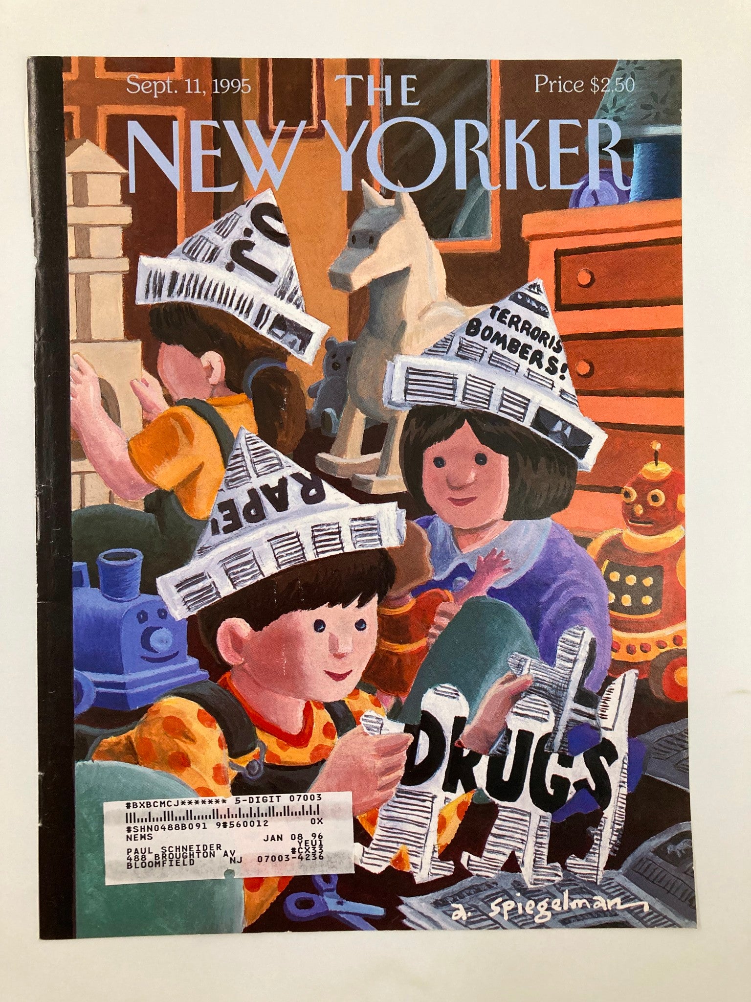 COVER ONLY The New Yorker September 11 1995 News R Us by Art Spiegelman