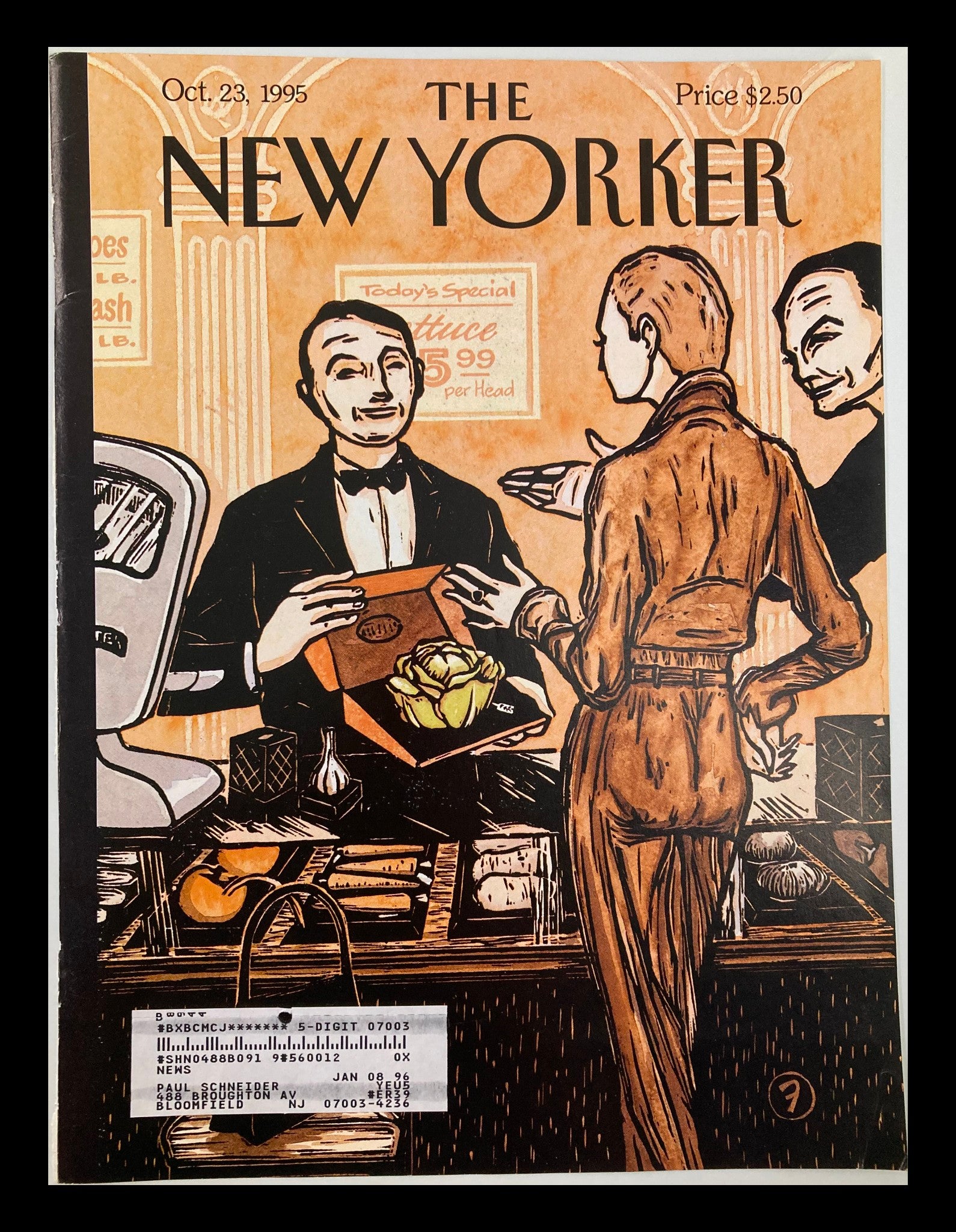 COVER ONLY The New Yorker October 23 1995 Haute Cuisine by Francois B.