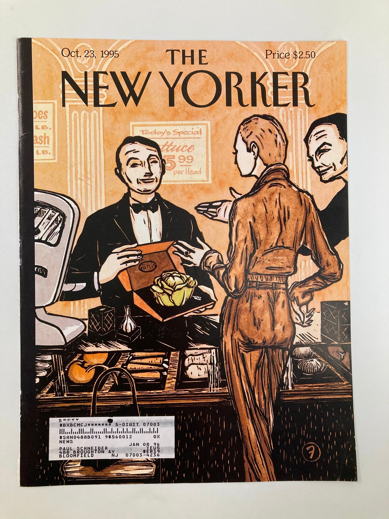 COVER ONLY The New Yorker October 23 1995 Haute Cuisine by Francois B.