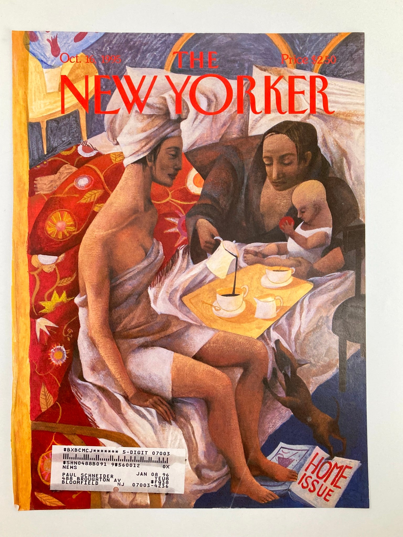 COVER ONLY The New Yorker October 16 1995 Where the Heart Is by A. Juan