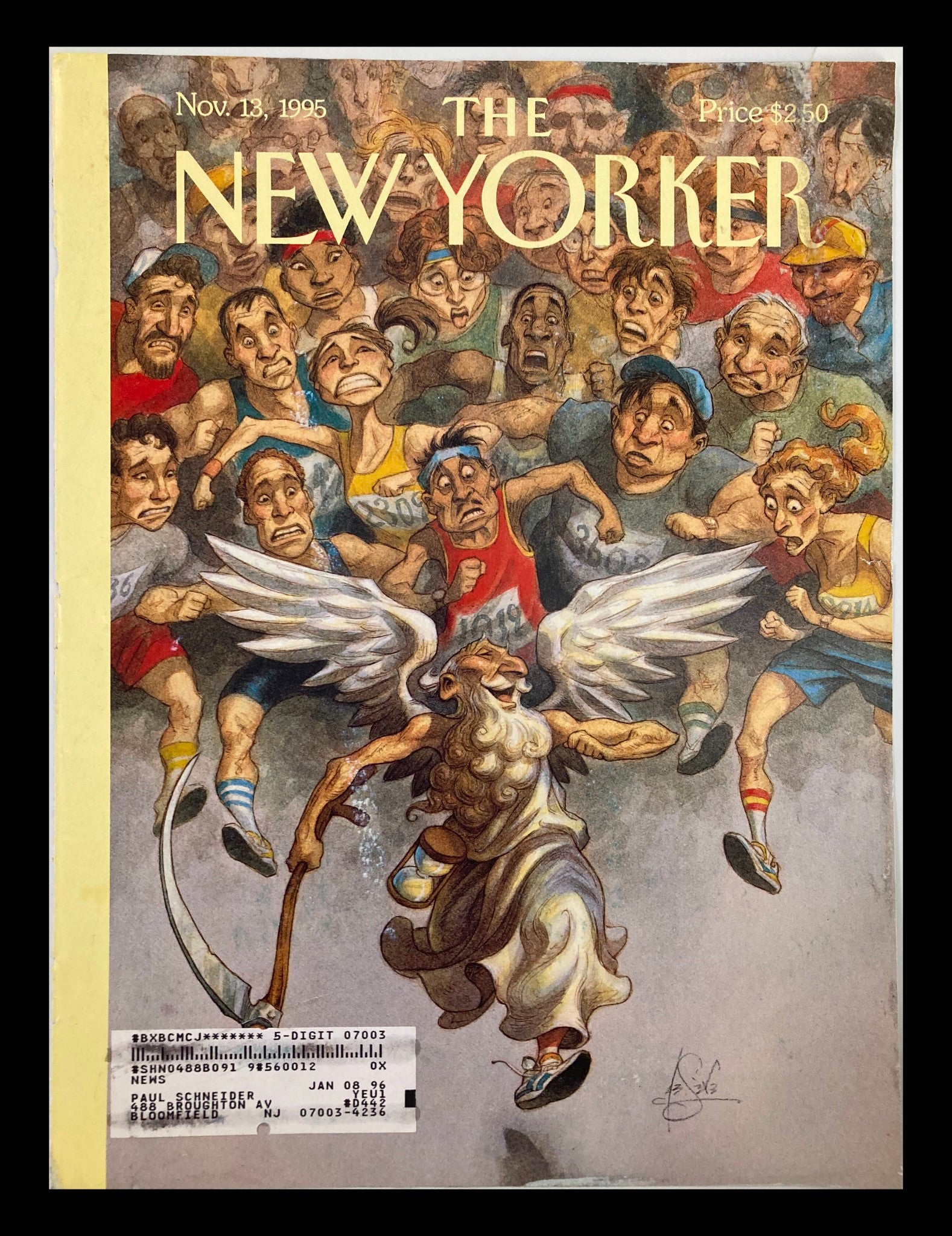 COVER ONLY The New Yorker November 13 1995 Race Against Time by Peter S