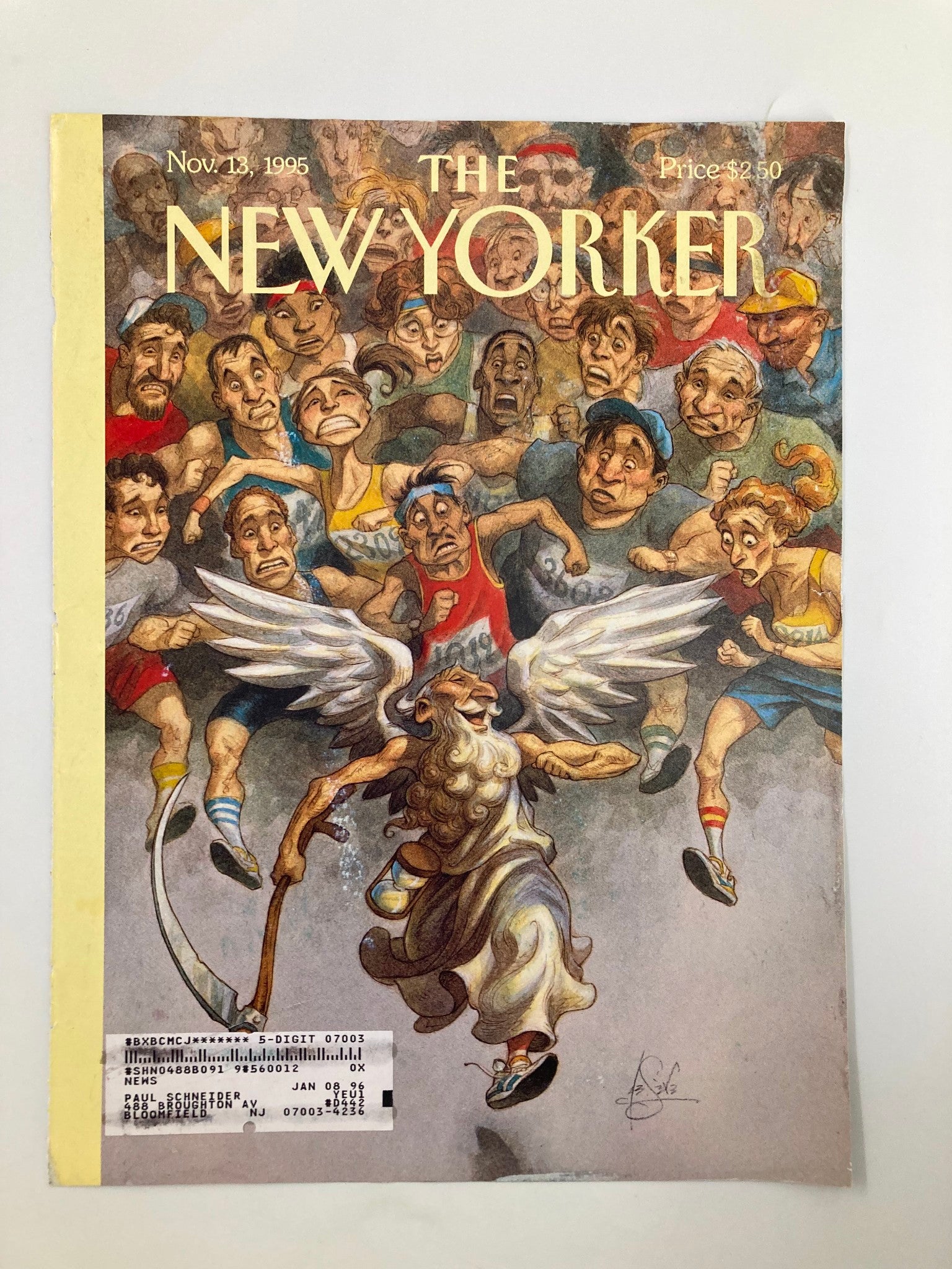 COVER ONLY The New Yorker November 13 1995 Race Against Time by Peter S