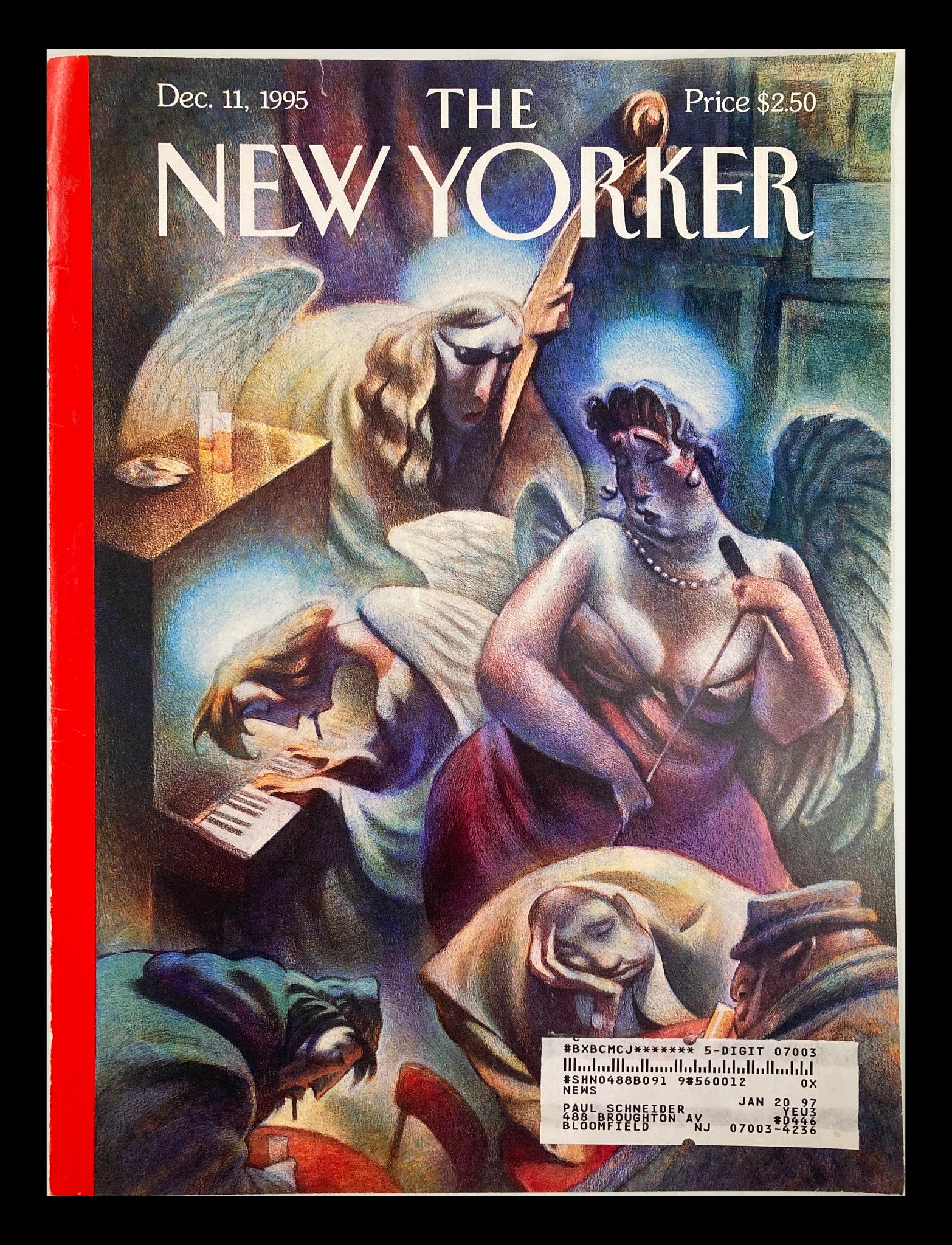 COVER ONLY The New Yorker December 11 1995 Heavenly Blues by Carter Goodrich