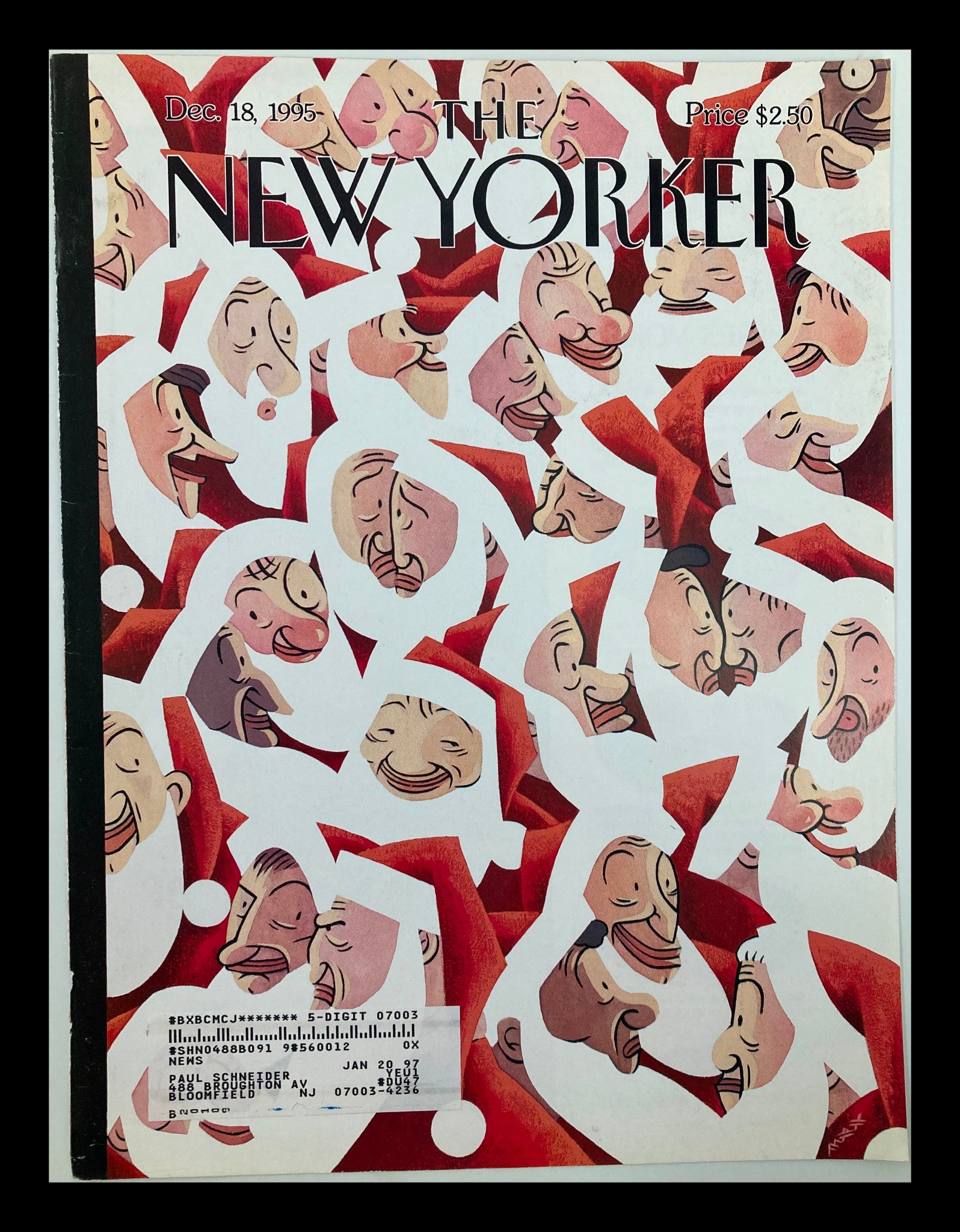 COVER ONLY The New Yorker December 18 1995 Santa City by Max