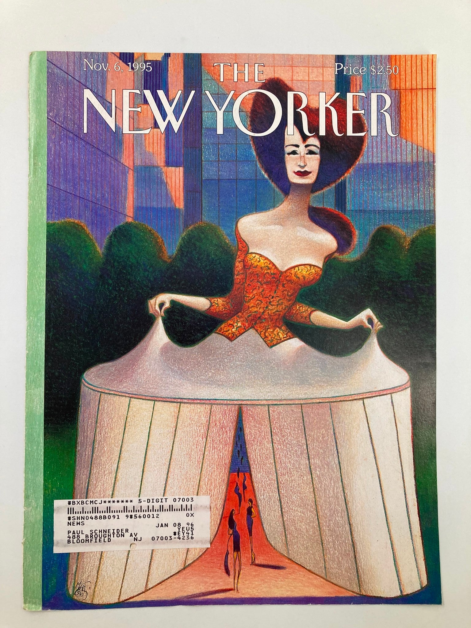 COVER ONLY The New Yorker November 6 1995 Fashion Show by Lorenzo Mattotti