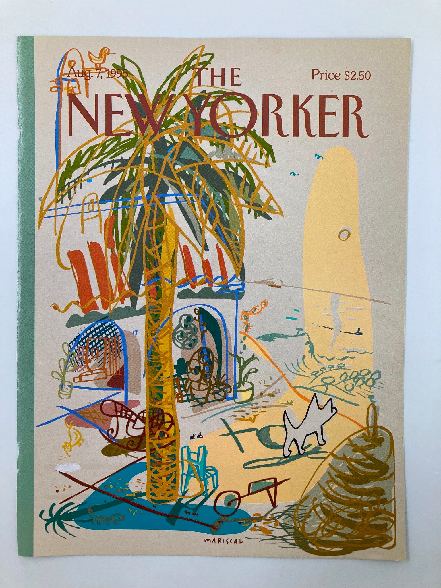 COVER ONLY The New Yorker August 7 1995 Summer Terrace by Mariscal