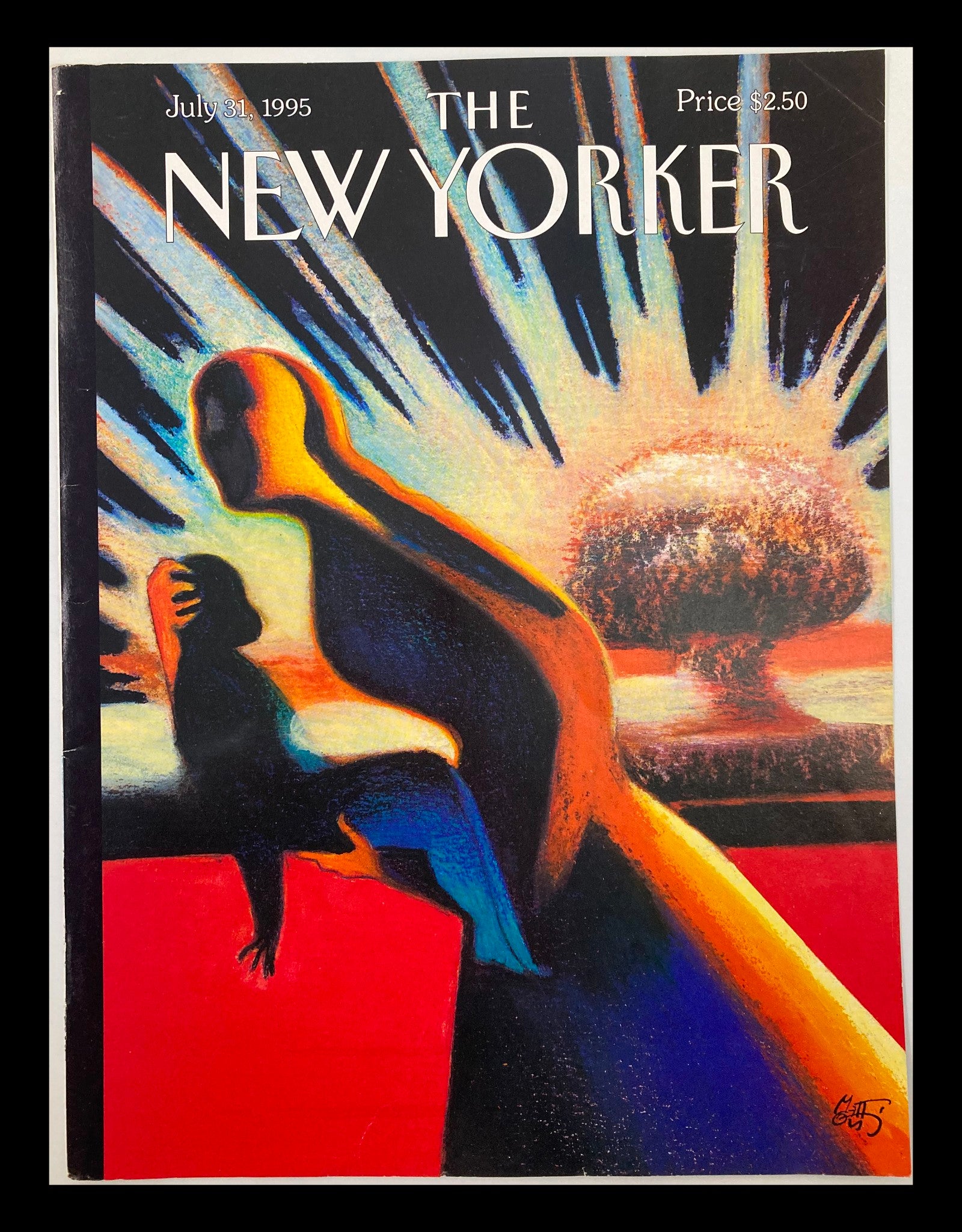 COVER ONLY The New Yorker July 31 1995 Nuclear Blast by Lorenzo Mattotti