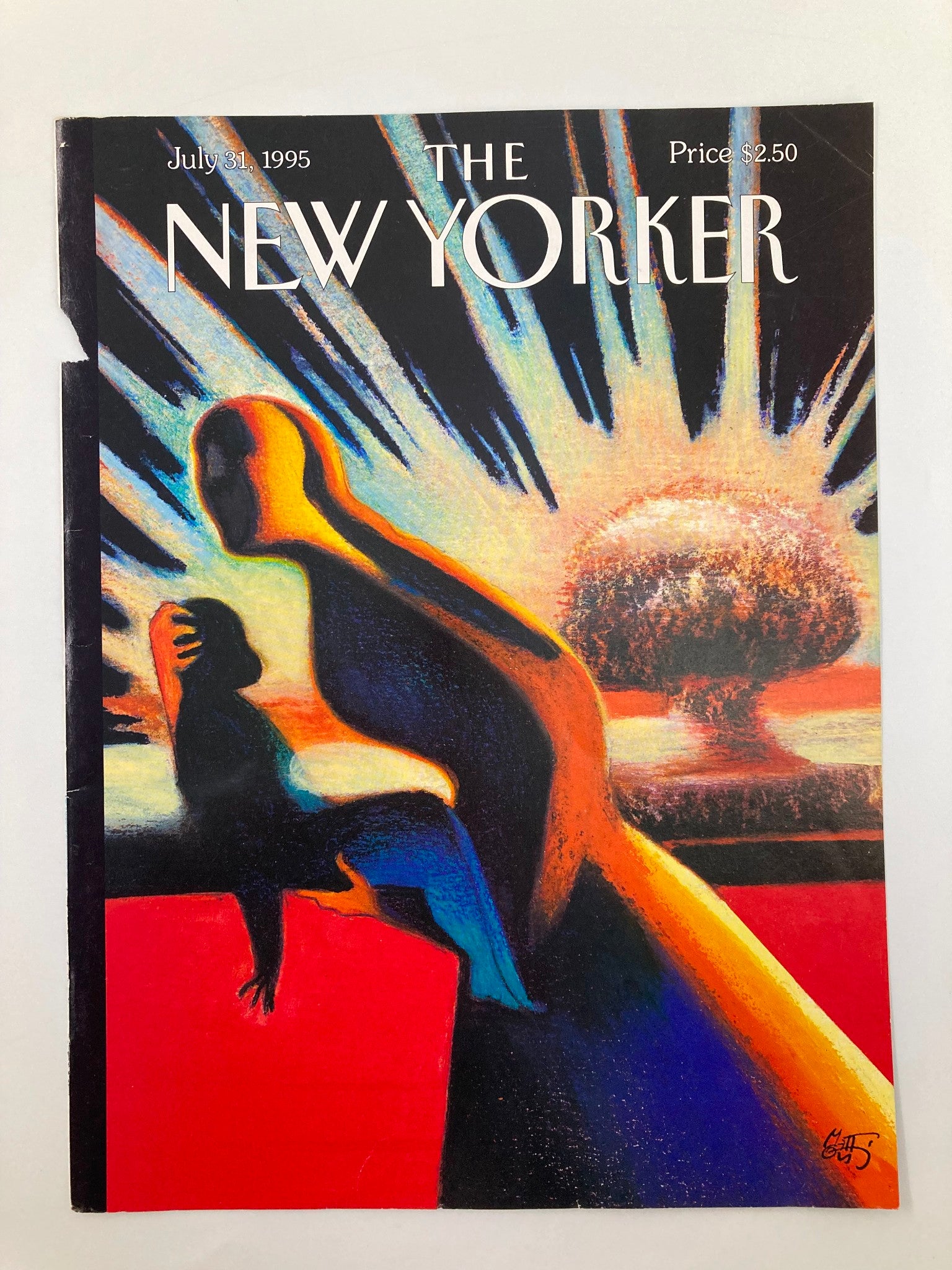 COVER ONLY The New Yorker July 31 1995 Nuclear Blast by Lorenzo Mattotti